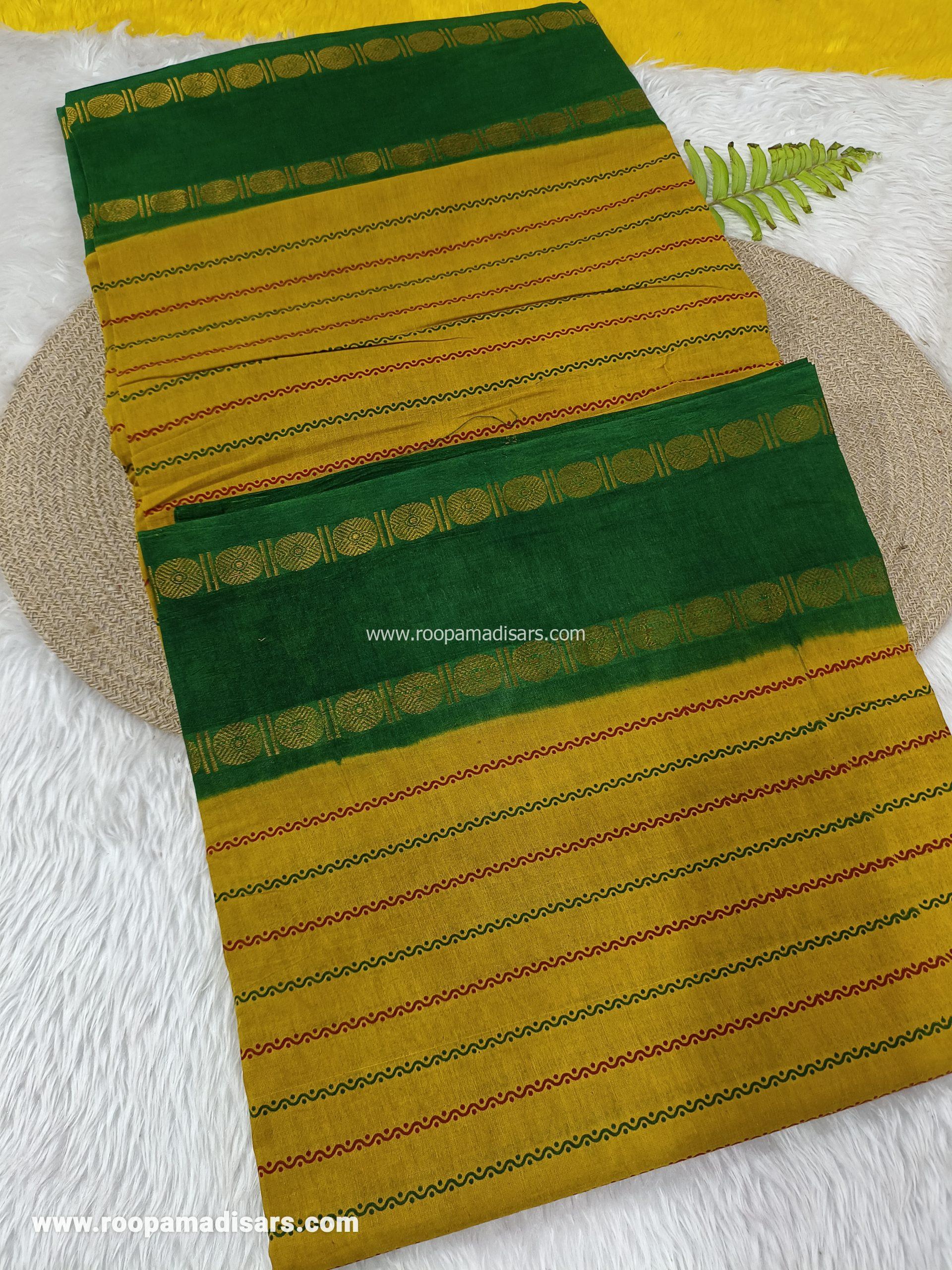 SUNGUDI SAREES -10.5YARDS MADISAR SAREE WITHOUT BLOUSE PIECE - Image 2