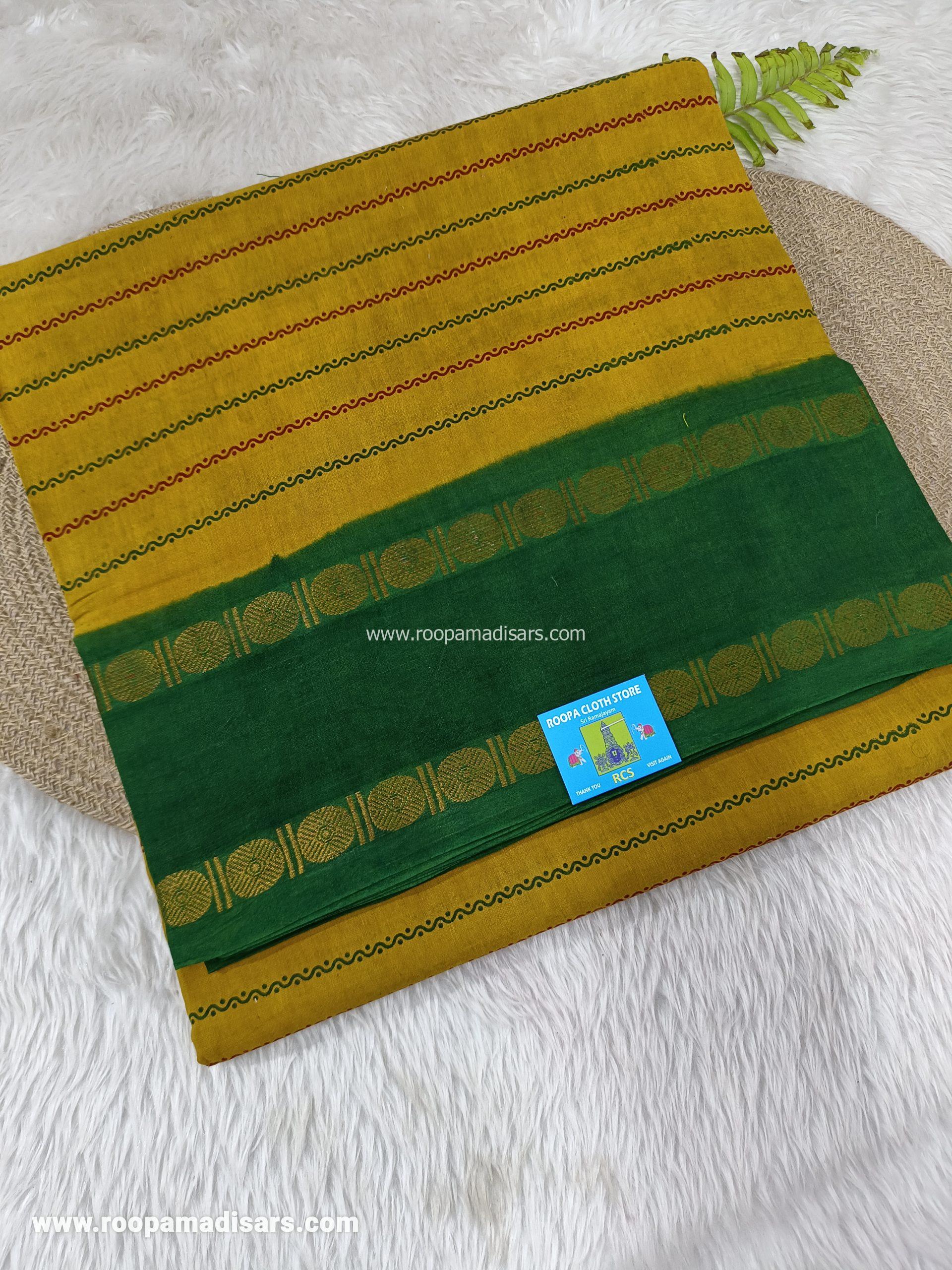 SUNGUDI SAREES -10.5YARDS MADISAR SAREE WITHOUT BLOUSE PIECE