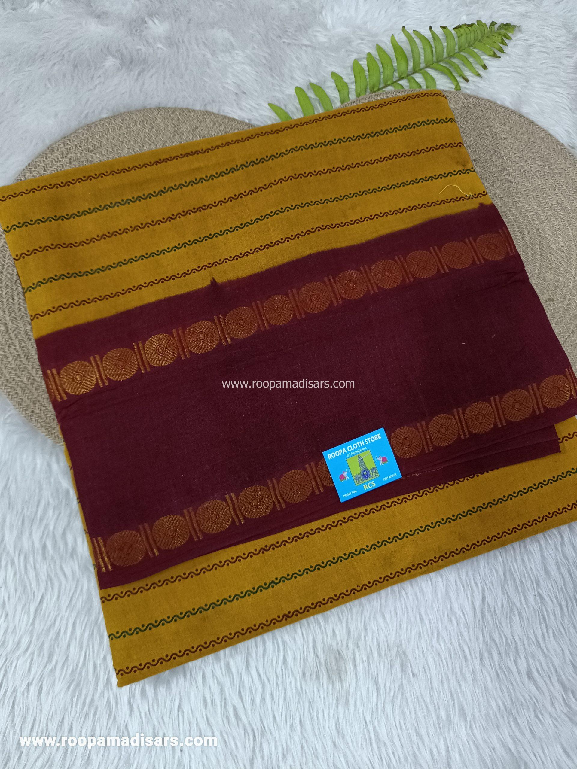 SUNGUDI SAREES -10.5YARDS MADISAR SAREE WITHOUT BLOUSE PIECE