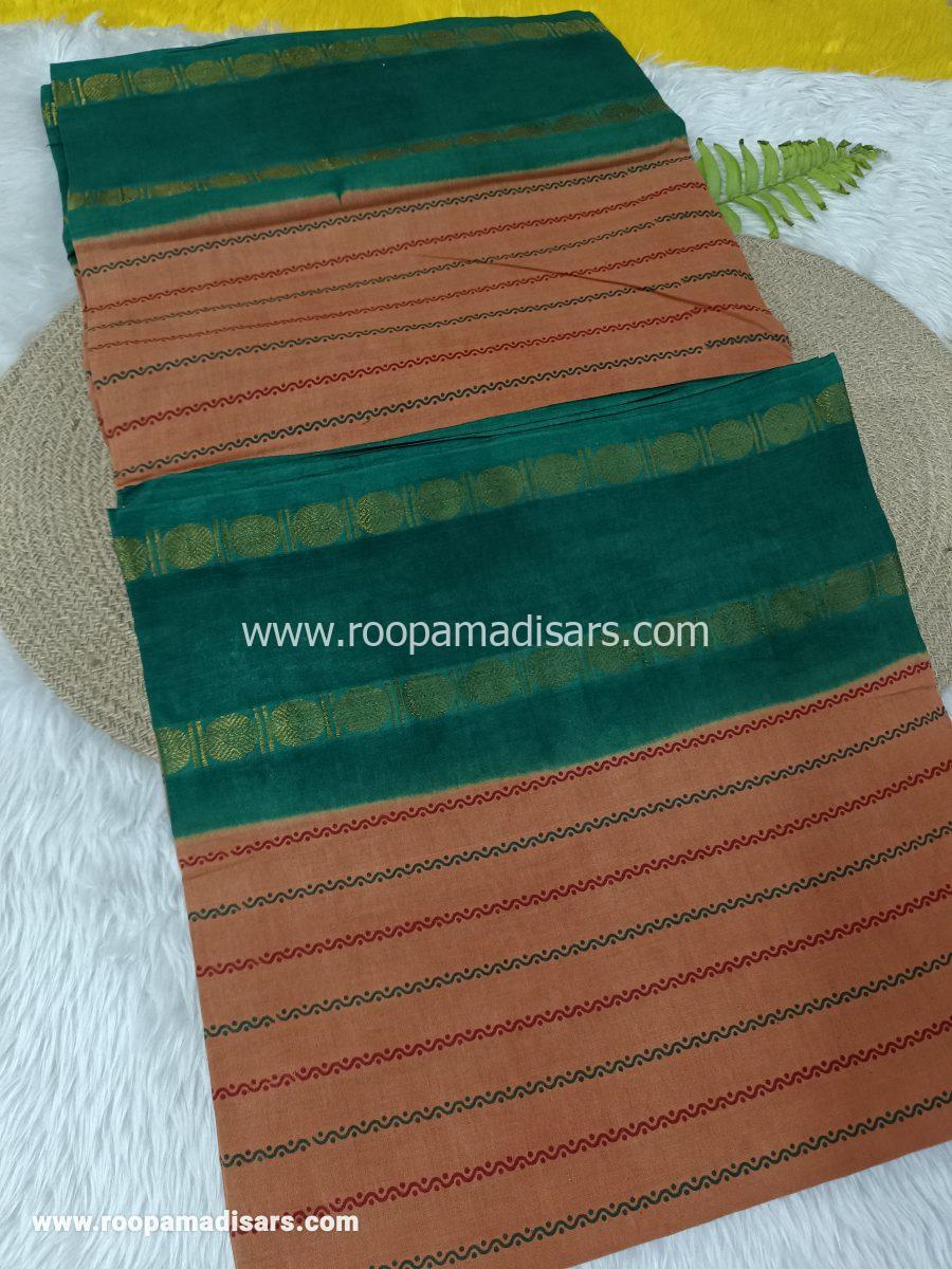 SUNGUDI SAREES -10.5YARDS MADISAR SAREE WITHOUT BLOUSE PIECE - Image 2