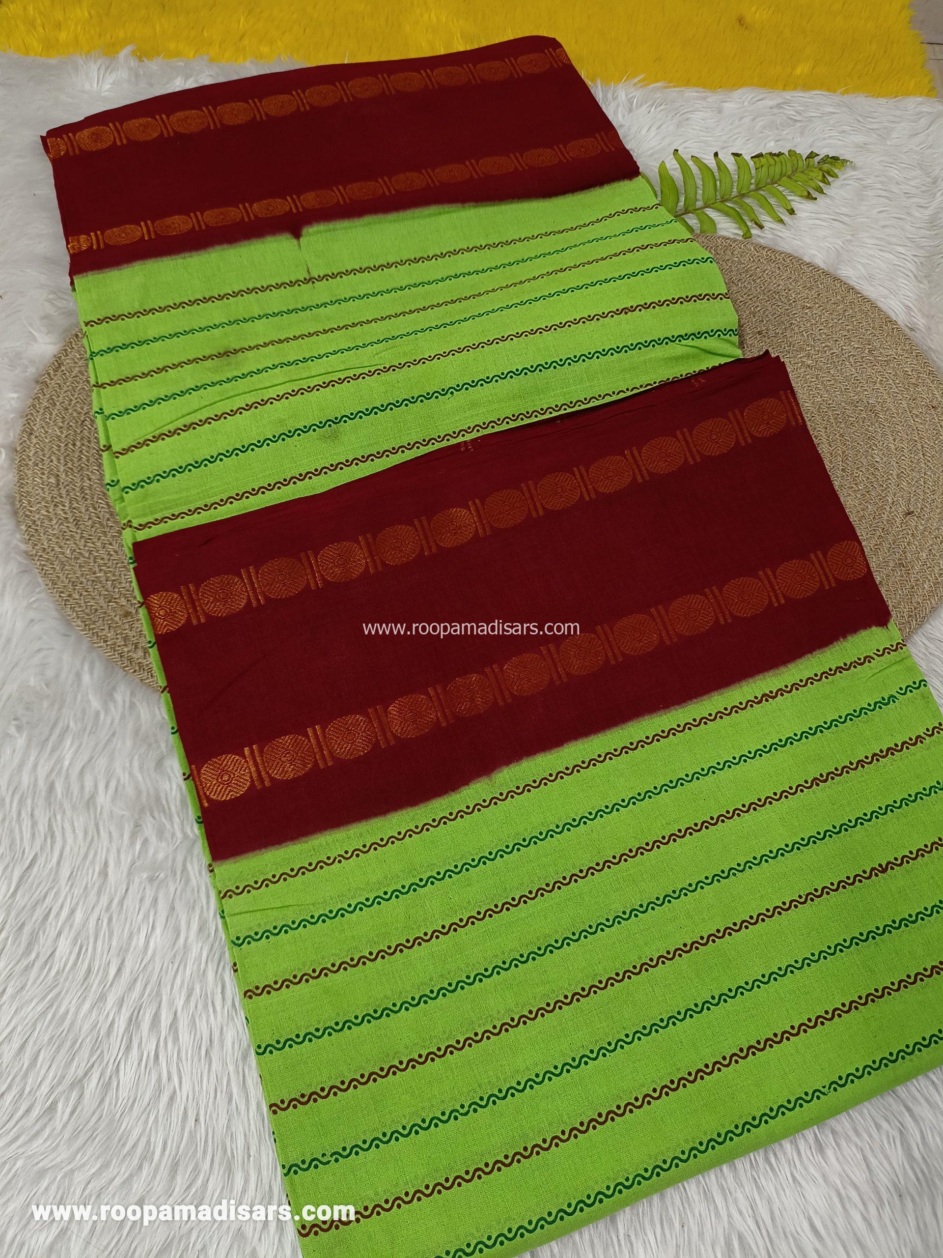 SUNGUDI SAREES -10.5YARDS MADISAR SAREE WITHOUT BLOUSE PIECE - Image 2