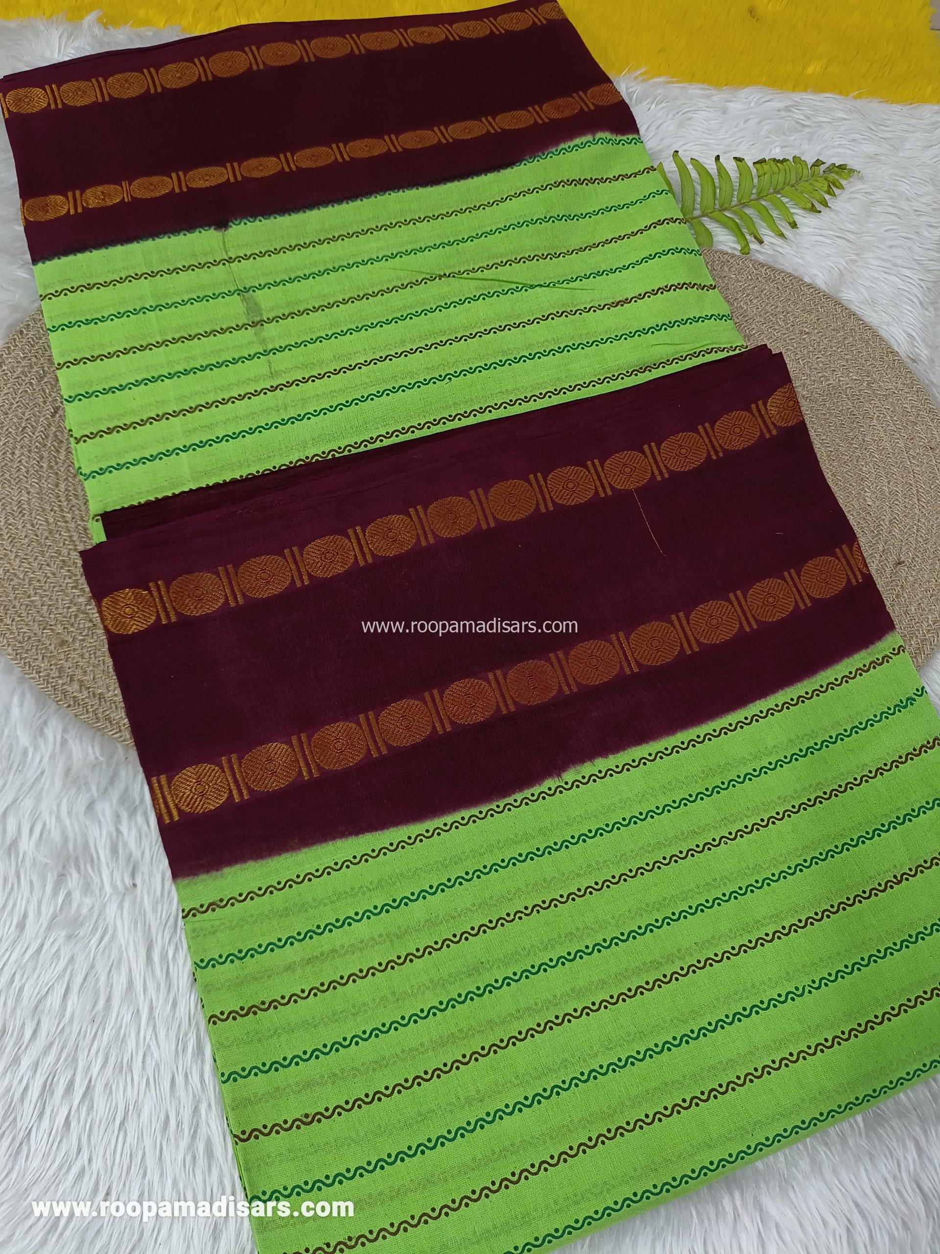 SUNGUDI SAREES -10.5YARDS MADISAR SAREE WITHOUT BLOUSE PIECE - Image 2