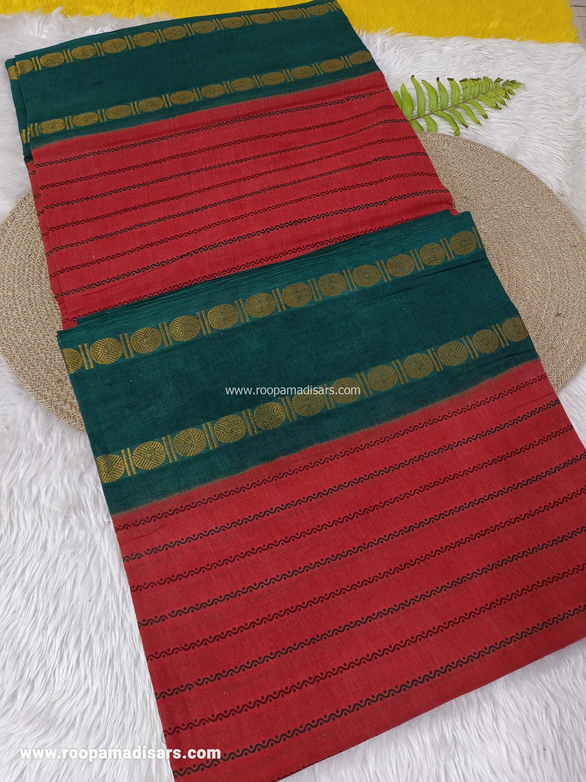 SUNGUDI SAREES -10.5YARDS MADISAR SAREE WITHOUT BLOUSE PIECE - Image 2