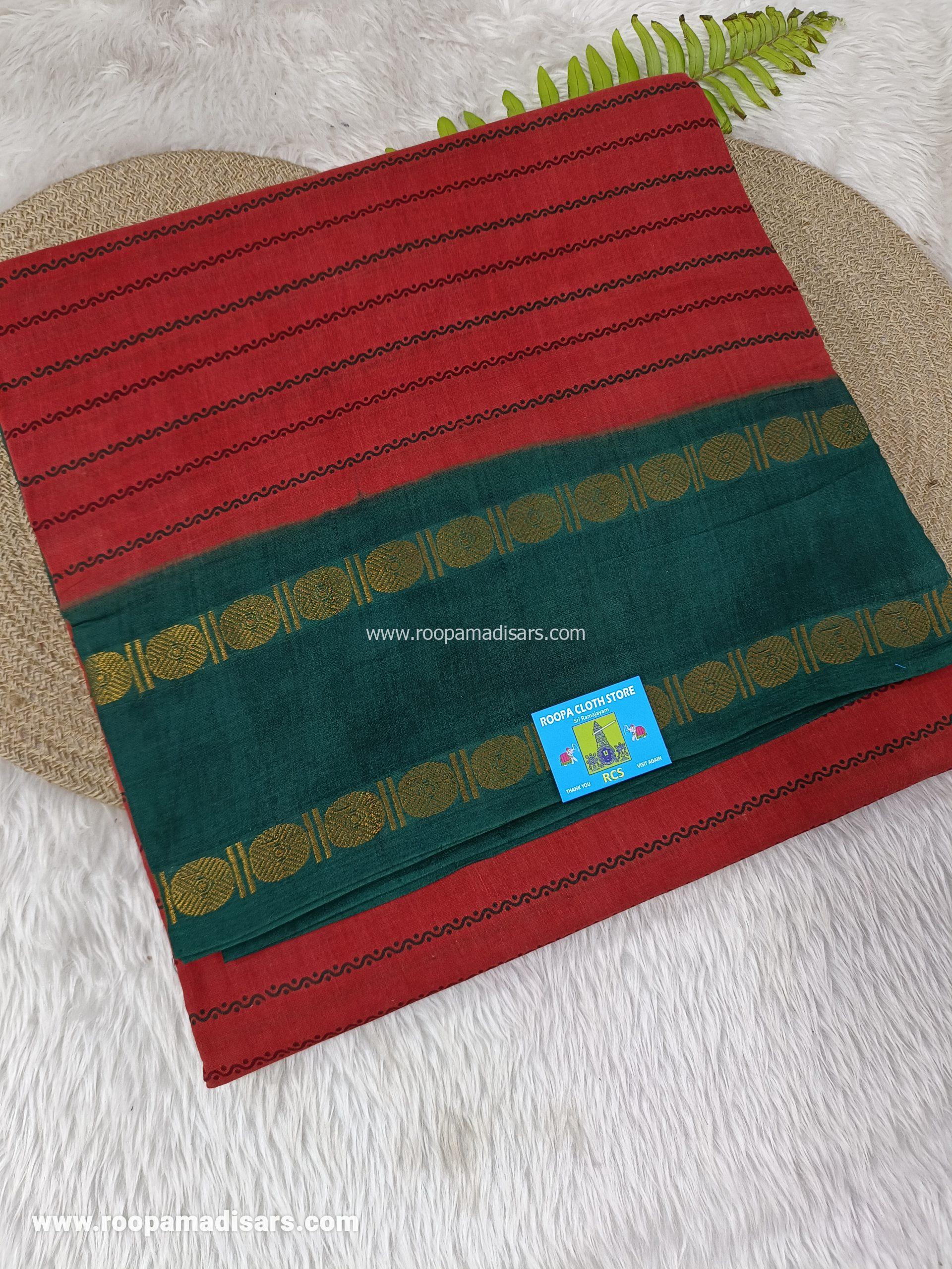 SUNGUDI SAREES -10.5YARDS MADISAR SAREE WITHOUT BLOUSE PIECE