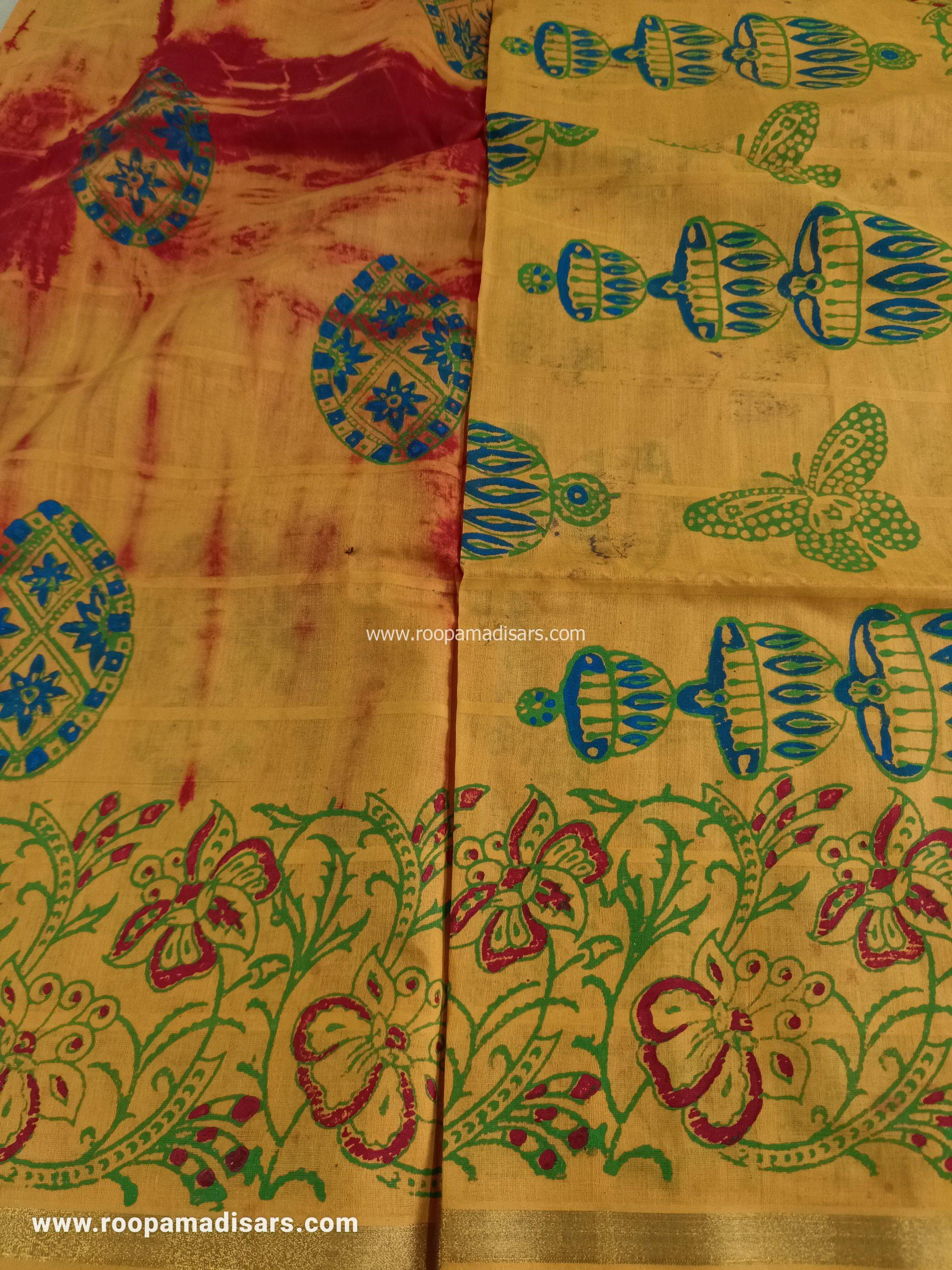 BATIK SAREES -10.5 YARDS ORIGINAL WAX PRINTED BATIK MADISAR SAREE WITHOUT BLOUSE PIECE - Image 2