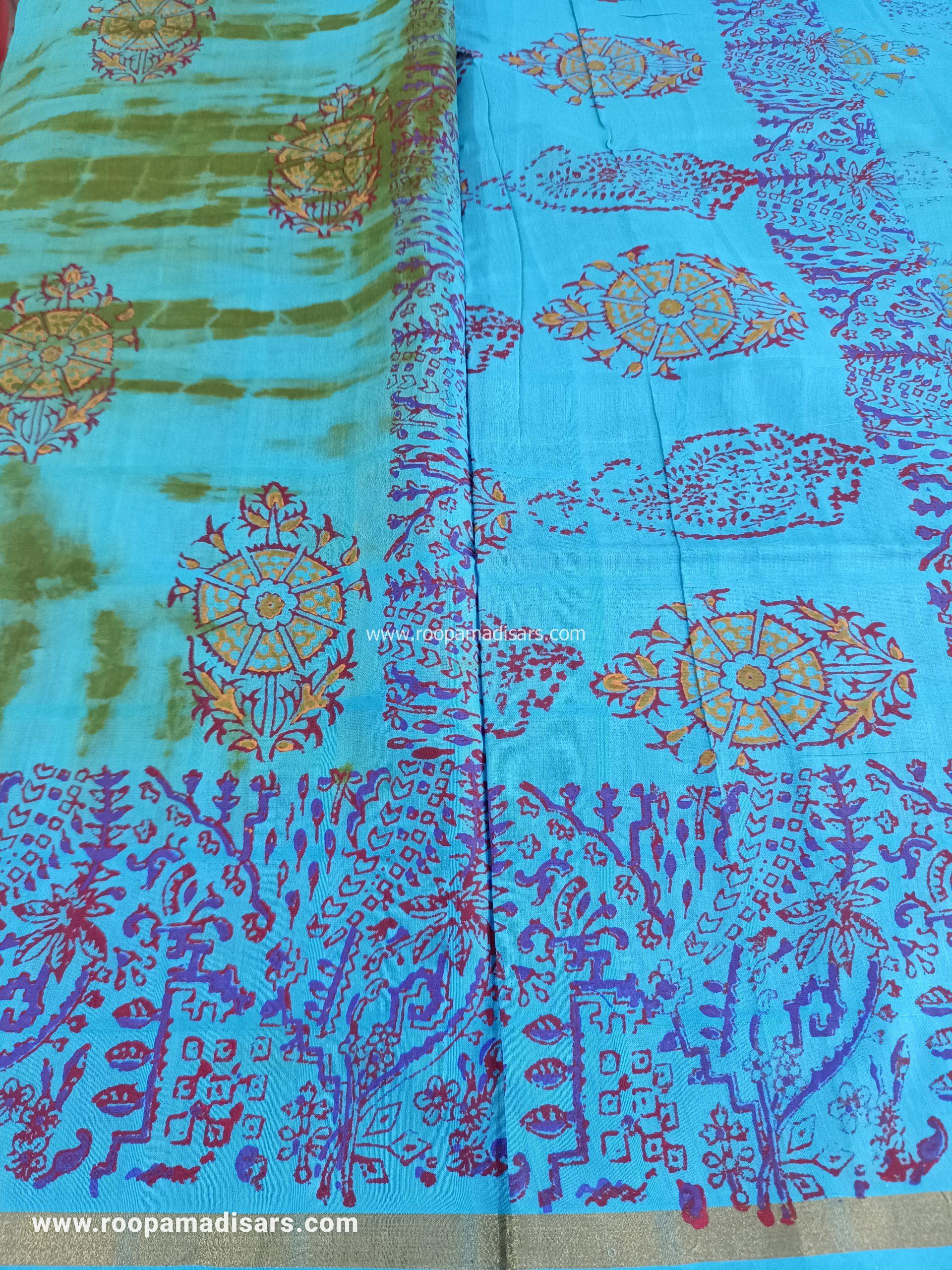 BATIK SAREES -10.5 YARDS ORIGINAL WAX PRINTED BATIK MADISAR SAREE WITHOUT BLOUSE PIECE - Image 2