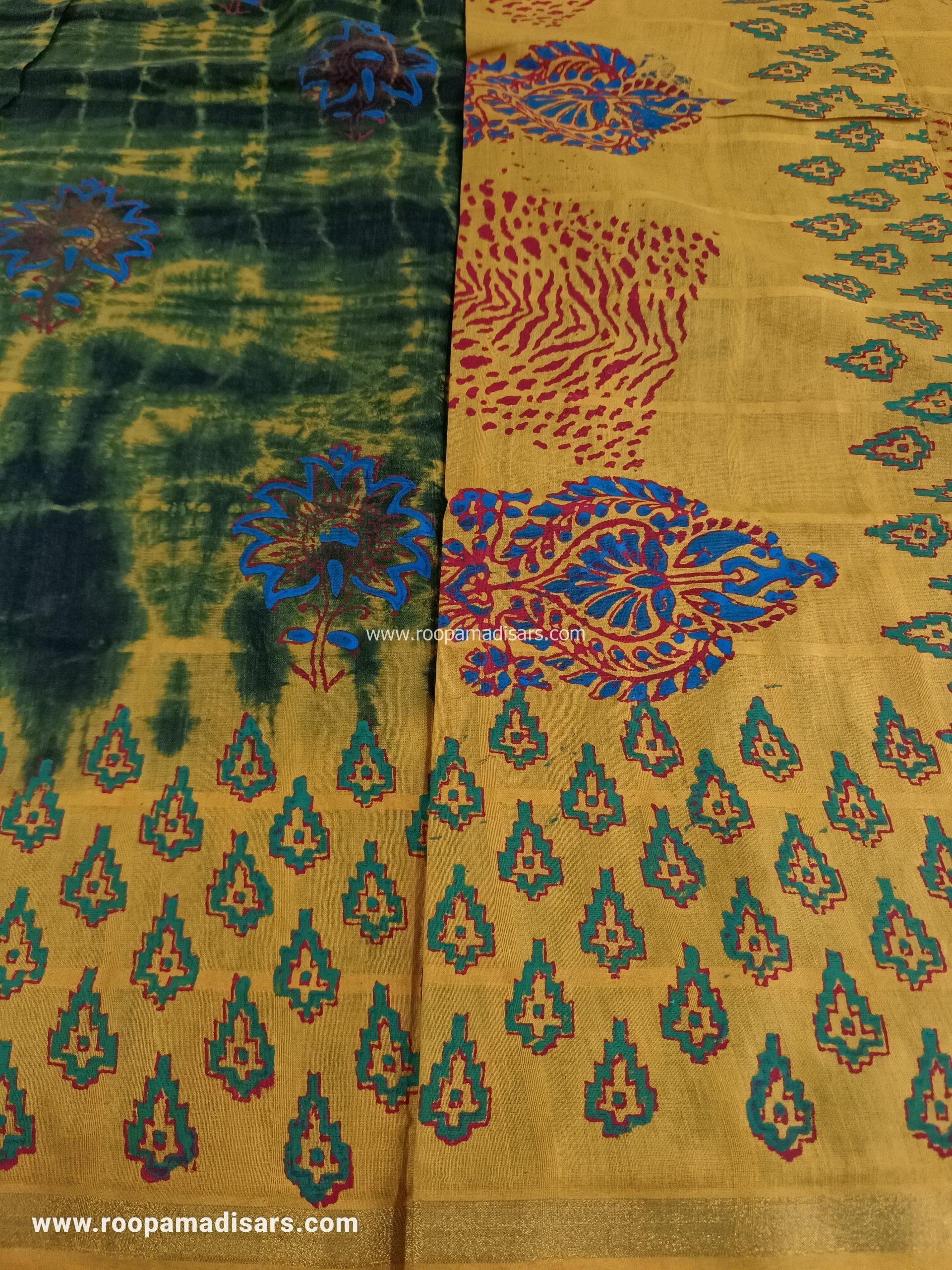 BATIK SAREES -10.5 YARDS ORIGINAL WAX PRINTED BATIK MADISAR SAREE WITHOUT BLOUSE PIECE - Image 2