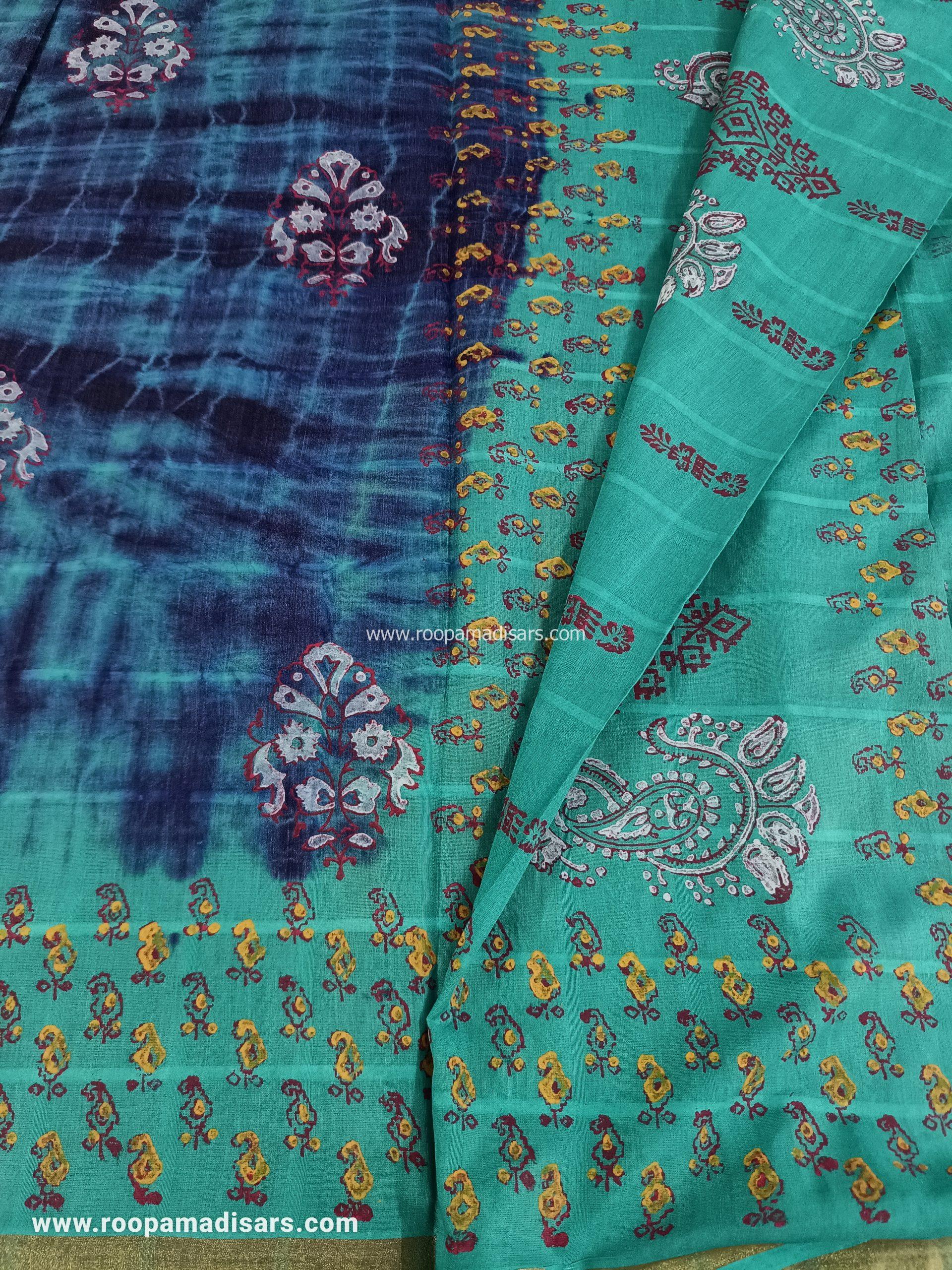 BATIK SAREES -10.5 YARDS ORIGINAL WAX PRINTED BATIK MADISAR SAREE WITHOUT BLOUSE PIECE - Image 2
