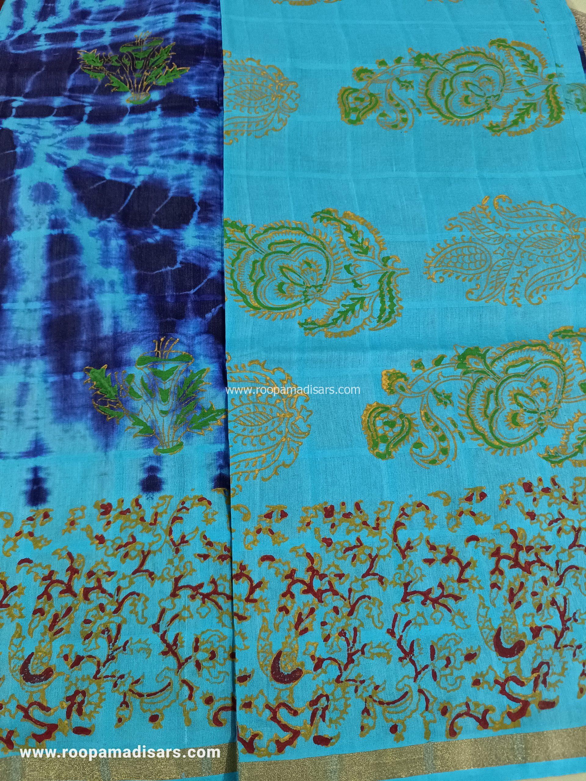 BATIK SAREES -10.5 YARDS ORIGINAL WAX PRINTED BATIK MADISAR SAREE WITHOUT BLOUSE PIECE - Image 2