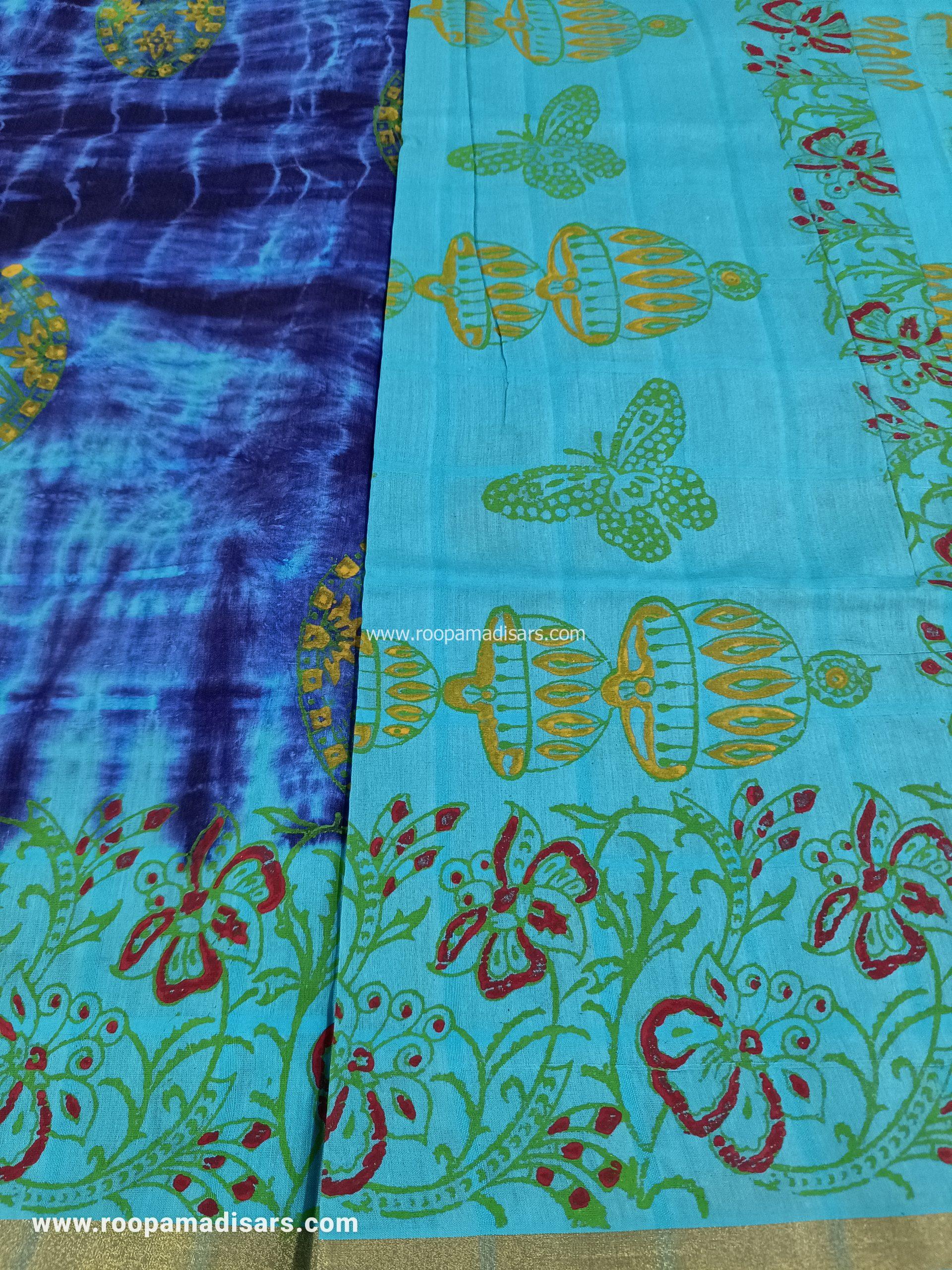 BATIK SAREES -10.5 YARDS ORIGINAL WAX PRINTED BATIK MADISAR SAREE WITHOUT BLOUSE PIECE - Image 2