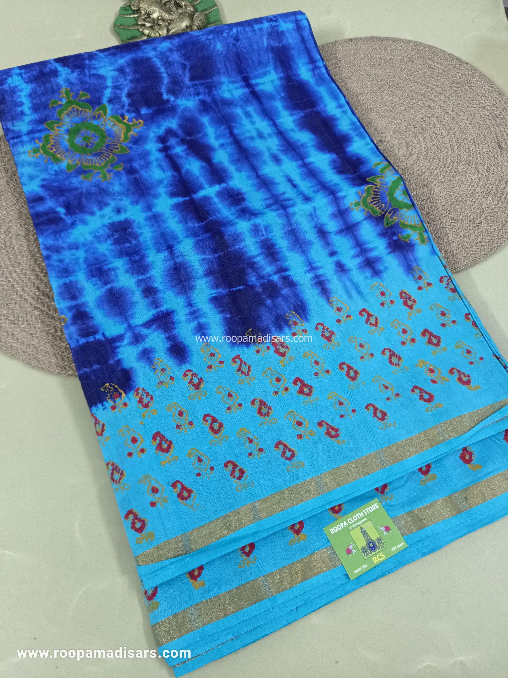 BATIK SAREES -10.5 YARDS ORIGINAL WAX PRINTED BATIK MADISAR SAREE WITHOUT BLOUSE PIECE
