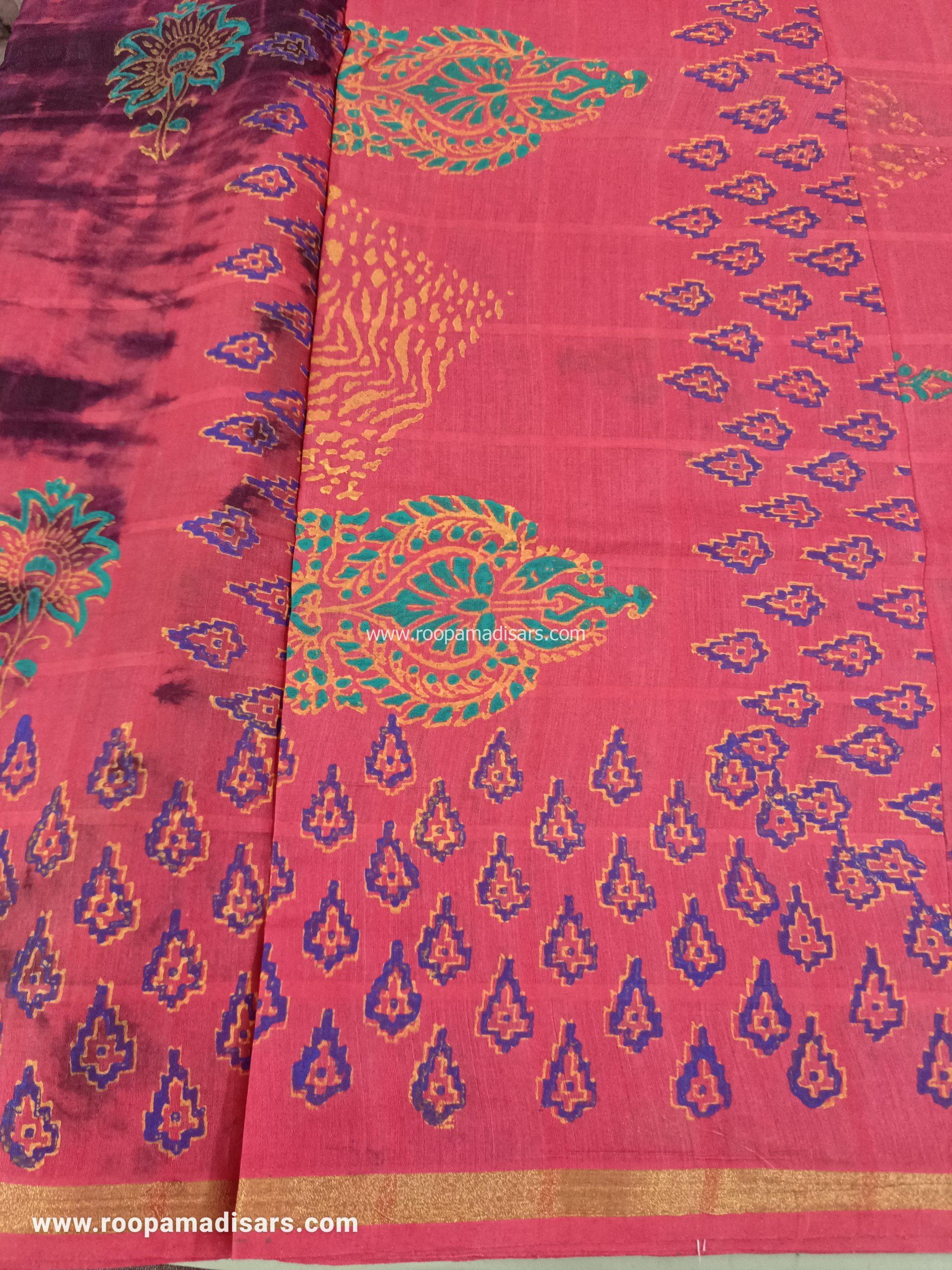 BATIK SAREES -10.5 YARDS ORIGINAL WAX PRINTED BATIK MADISAR SAREE WITHOUT BLOUSE PIECE - Image 2