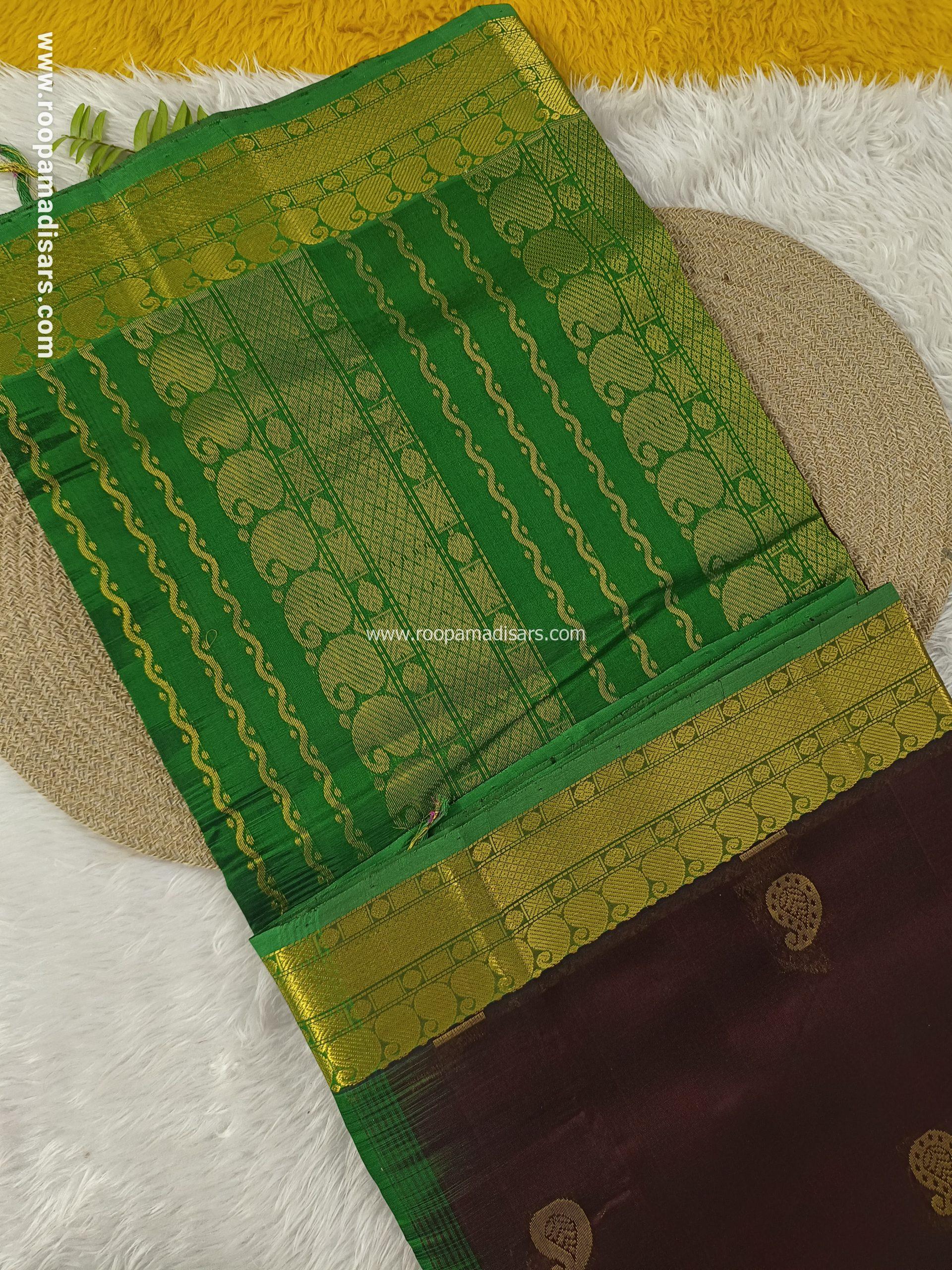 Pure Silk Cotton Madisar -10YARDS PURE SILK COTTON MADISAR KORVAI BORDER WITHOUT BLOUSE PIECE - Image 2