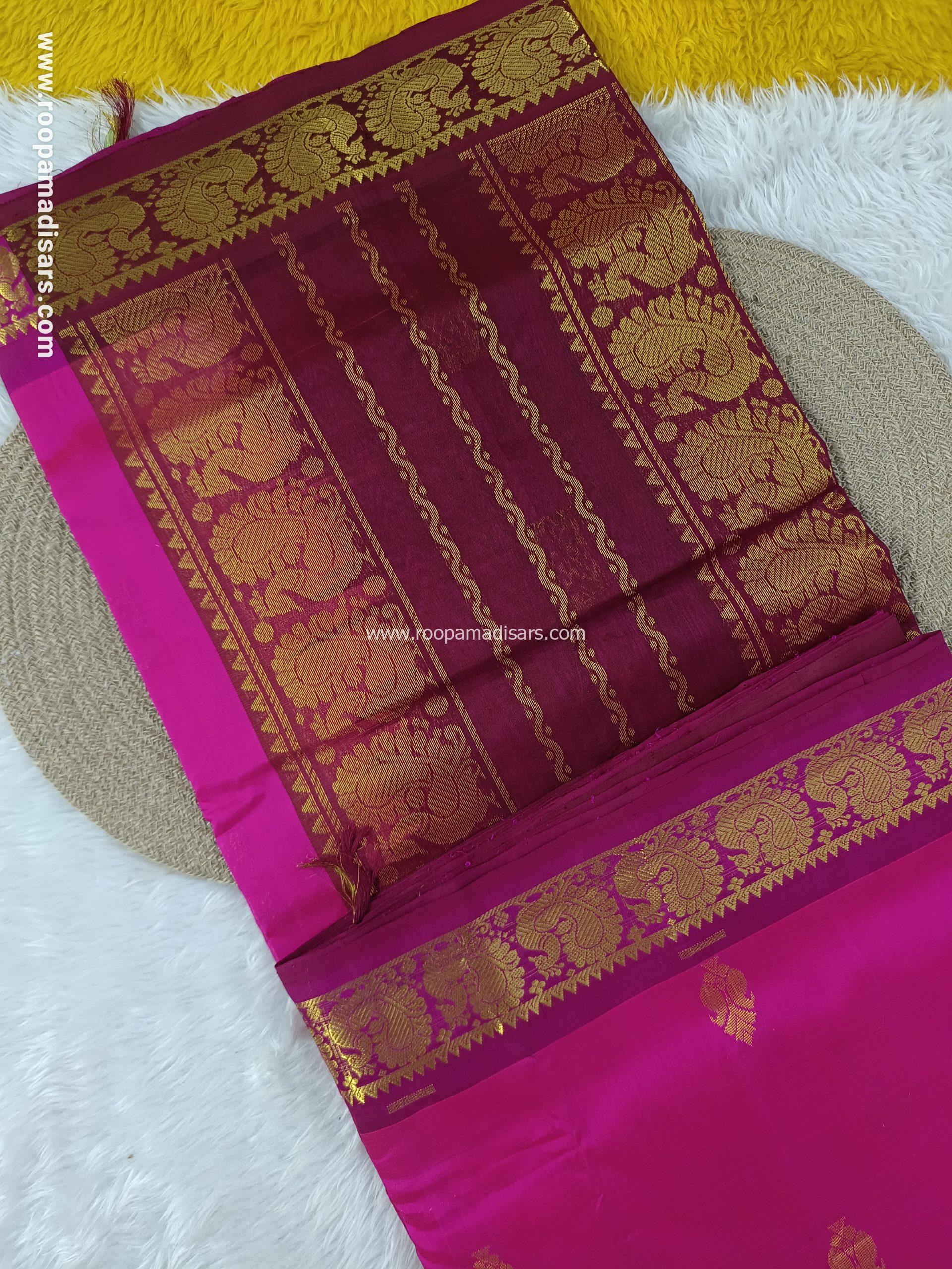 Pure Silk Cotton Madisar -10YARDS PURE SILK COTTON MADISAR KORVAI BORDER WITHOUT BLOUSE PIECE - Image 2