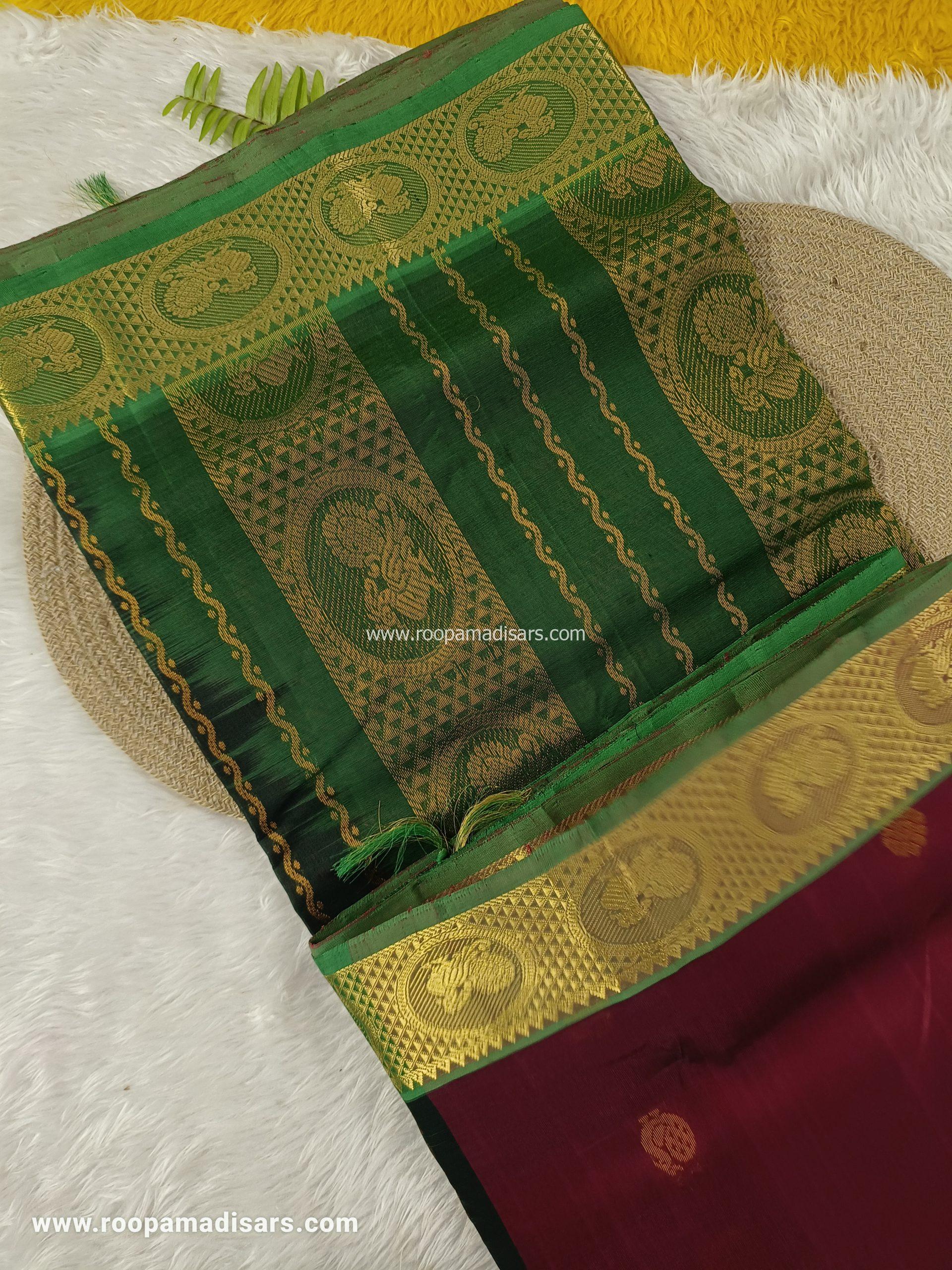 Pure Silk Cotton Madisar -10YARDS PURE SILK COTTON MADISAR KORVAI BORDER WITHOUT BLOUSE PIECE - Image 2
