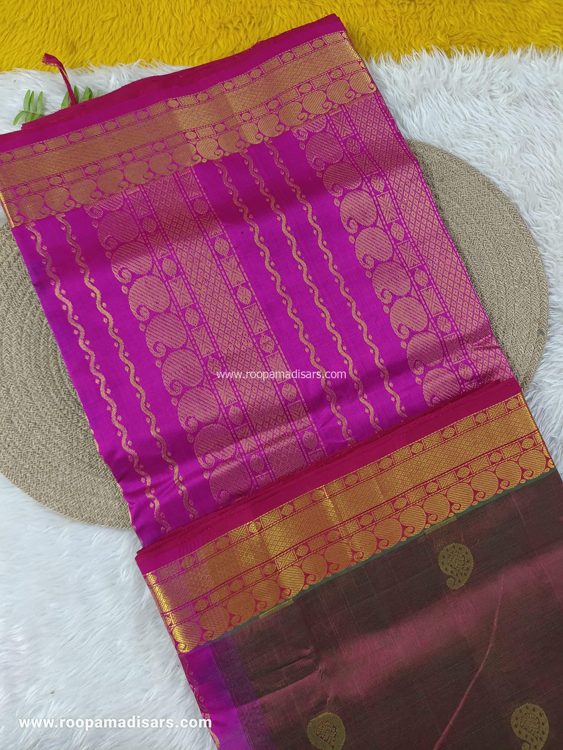 Pure Silk Cotton Madisar -10YARDS PURE SILK COTTON MADISAR KORVAI BORDER WITHOUT BLOUSE PIECE - Image 2