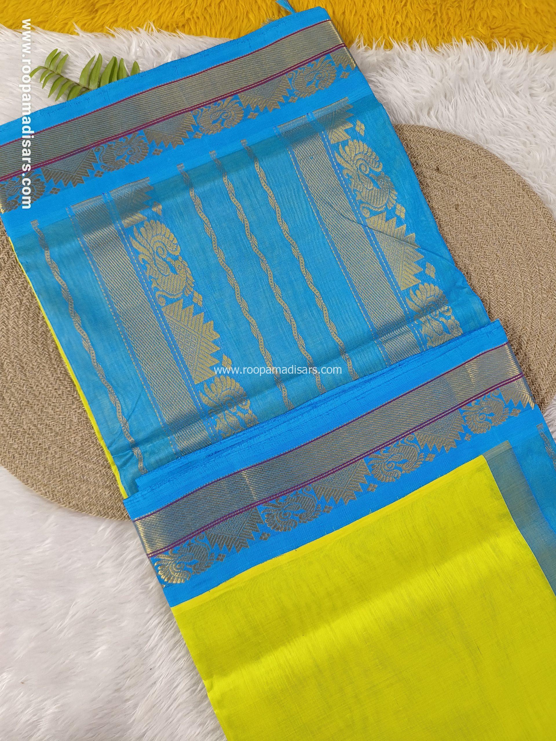 Pure Silk Cotton Madisar -10YARDS PURE SILK COTTON MADISAR KORVAI BORDER WITHOUT BLOUSE PIECE - Image 2