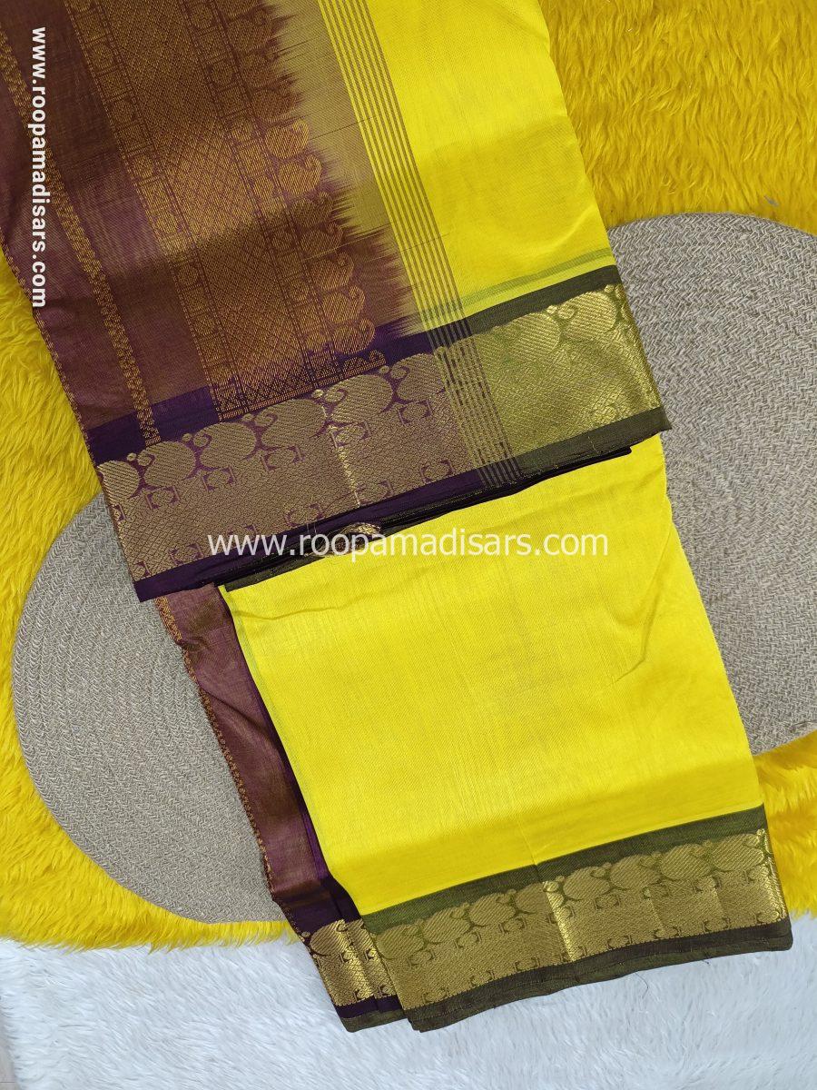 Pure Silk Cotton Madisar -10YARDS PURE SILK COTTON MADISAR KORVAI BORDER WITHOUT BLOUSE PIECE - Image 2