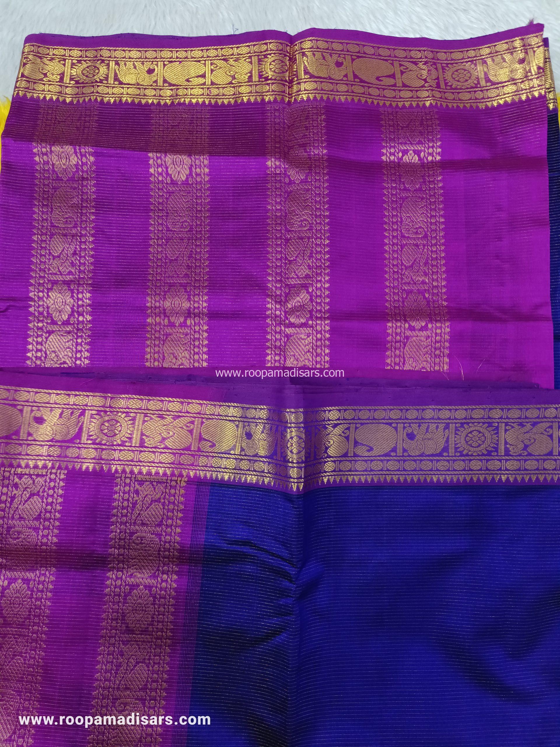 Pure Silk Cotton Madisar -10YARDS PURE SILK COTTON MADISAR KORVAI BORDER WITHOUT BLOUSE PIECE - Image 2