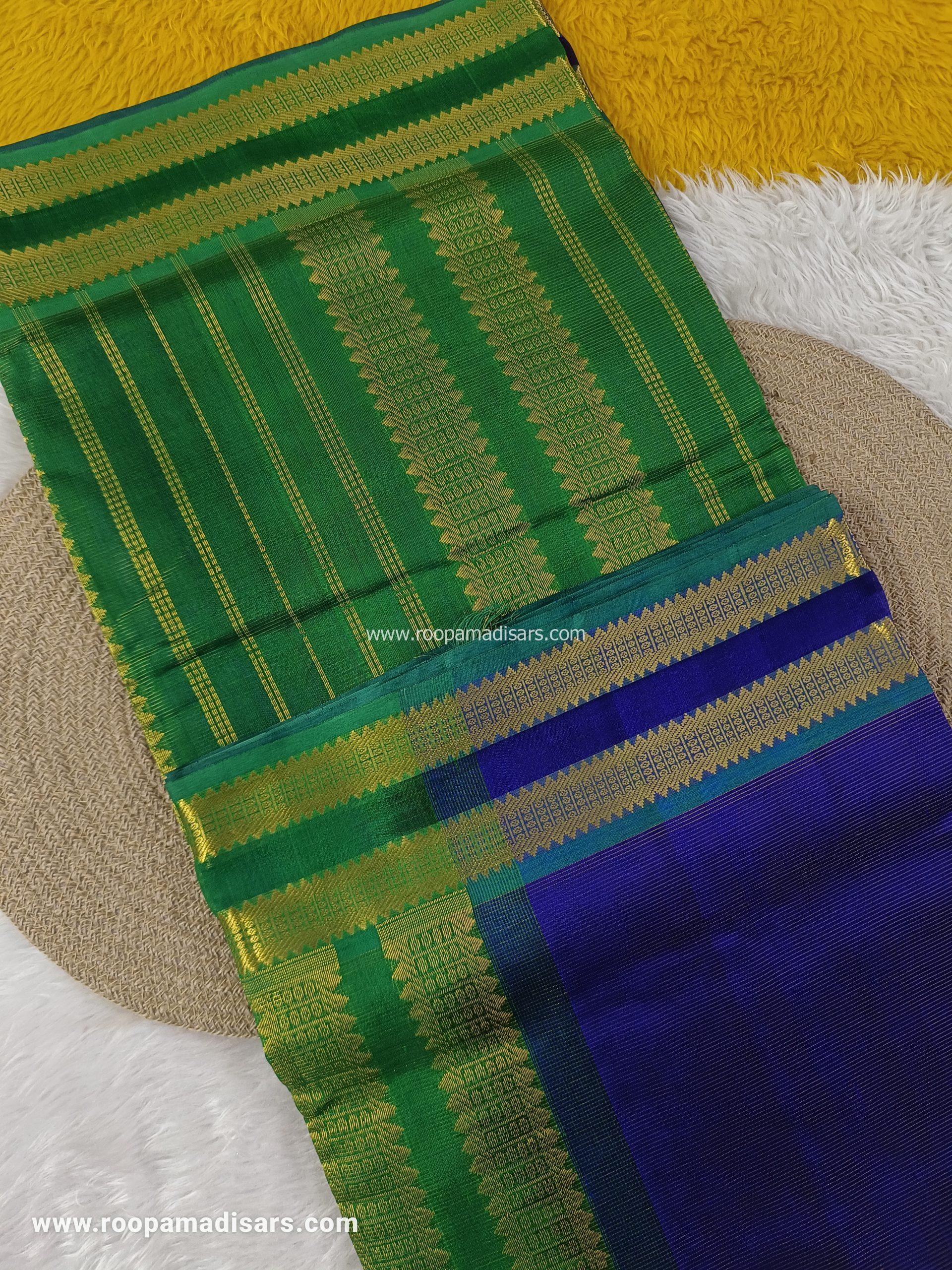 Pure Silk Cotton Madisar -10YARDS PURE SILK COTTON MADISAR KORVAI BORDER WITHOUT BLOUSE PIECE - Image 3