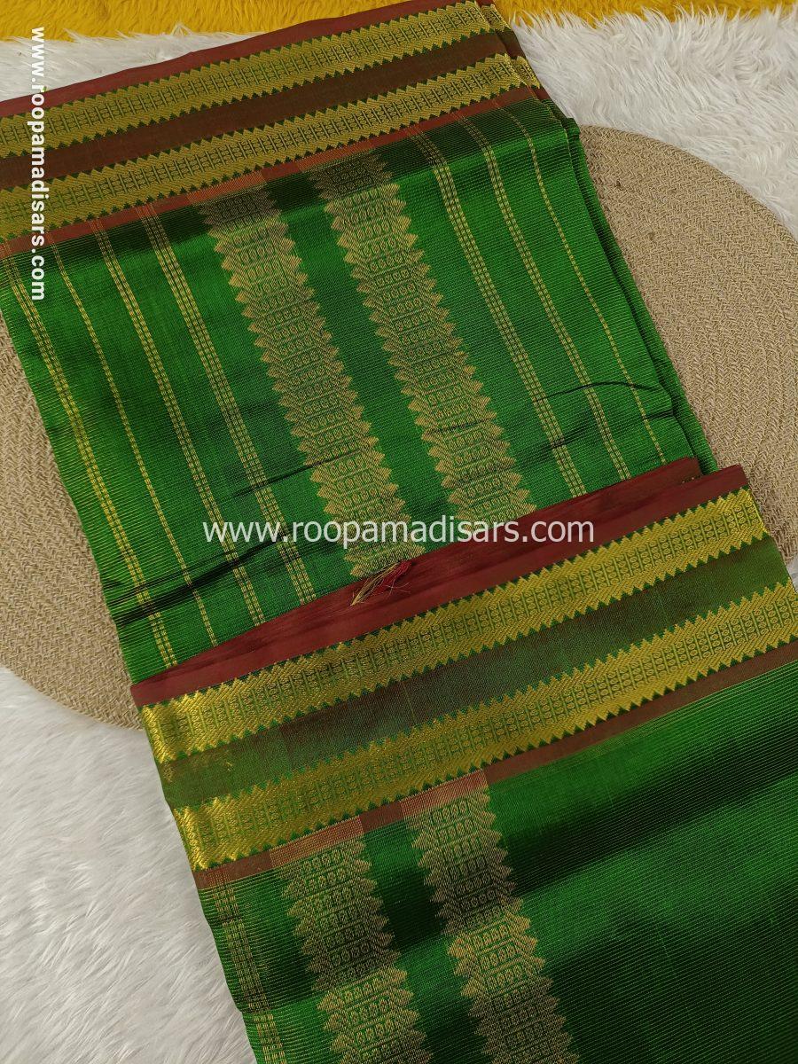 Pure Silk Cotton Madisar -10YARDS PURE SILK COTTON MADISAR KORVAI BORDER WITHOUT BLOUSE PIECE - Image 3