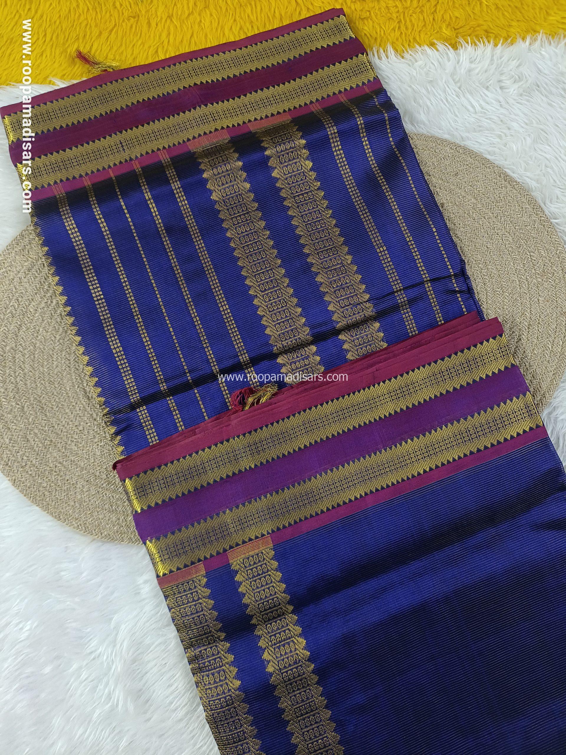 Pure Silk Cotton Madisar -10YARDS PURE SILK COTTON MADISAR KORVAI BORDER WITHOUT BLOUSE PIECE - Image 2