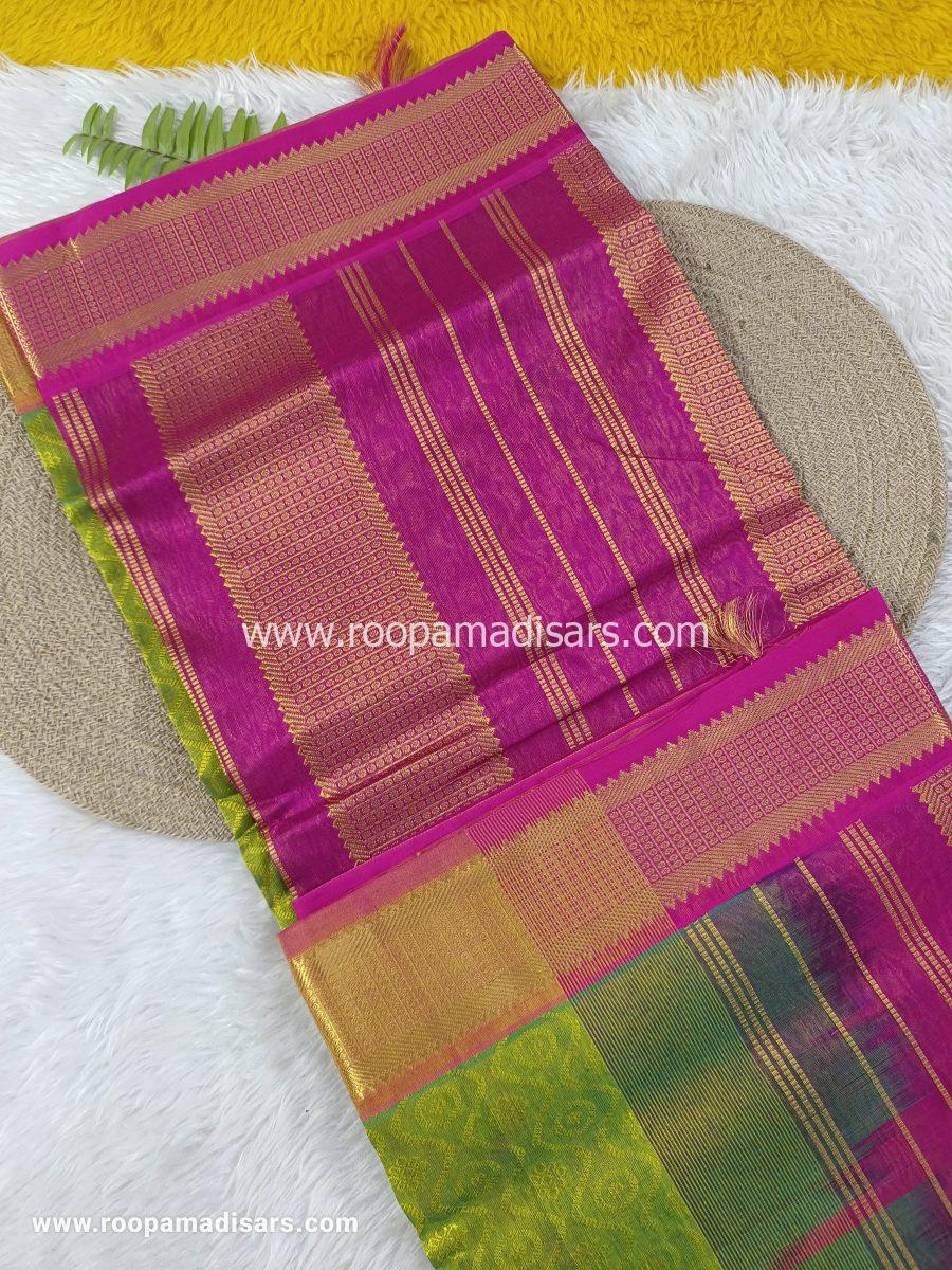 Pure Silk Cotton Madisar -10YARDS PURE SILK COTTON MADISAR KORVAI BORDER WITHOUT BLOUSE PIECE - Image 2