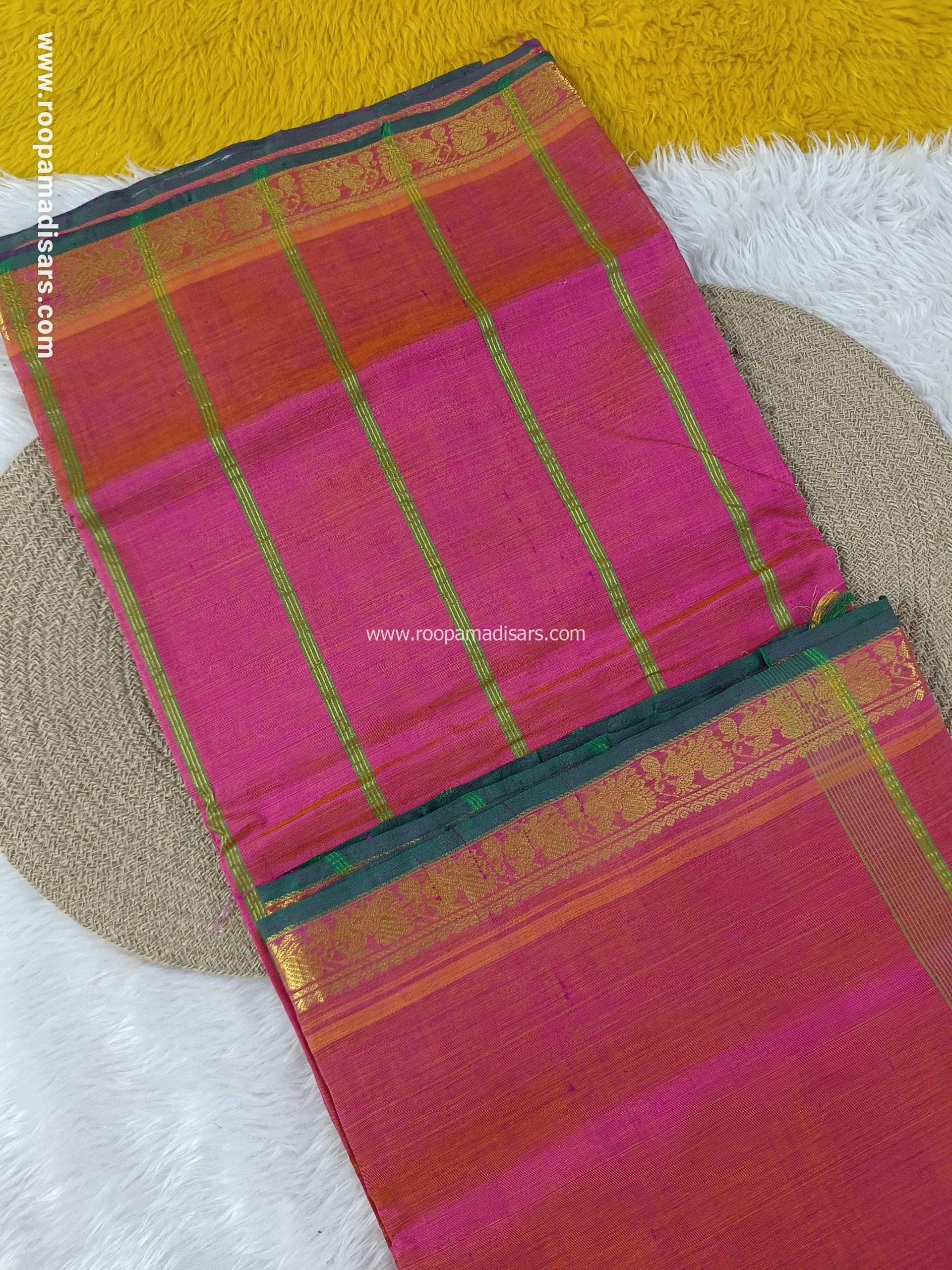 Pure Silk Cotton Madisar -10YARDS PURE SILK COTTON MADISAR KORVAI BORDER WITHOUT BLOUSE PIECE - Image 2