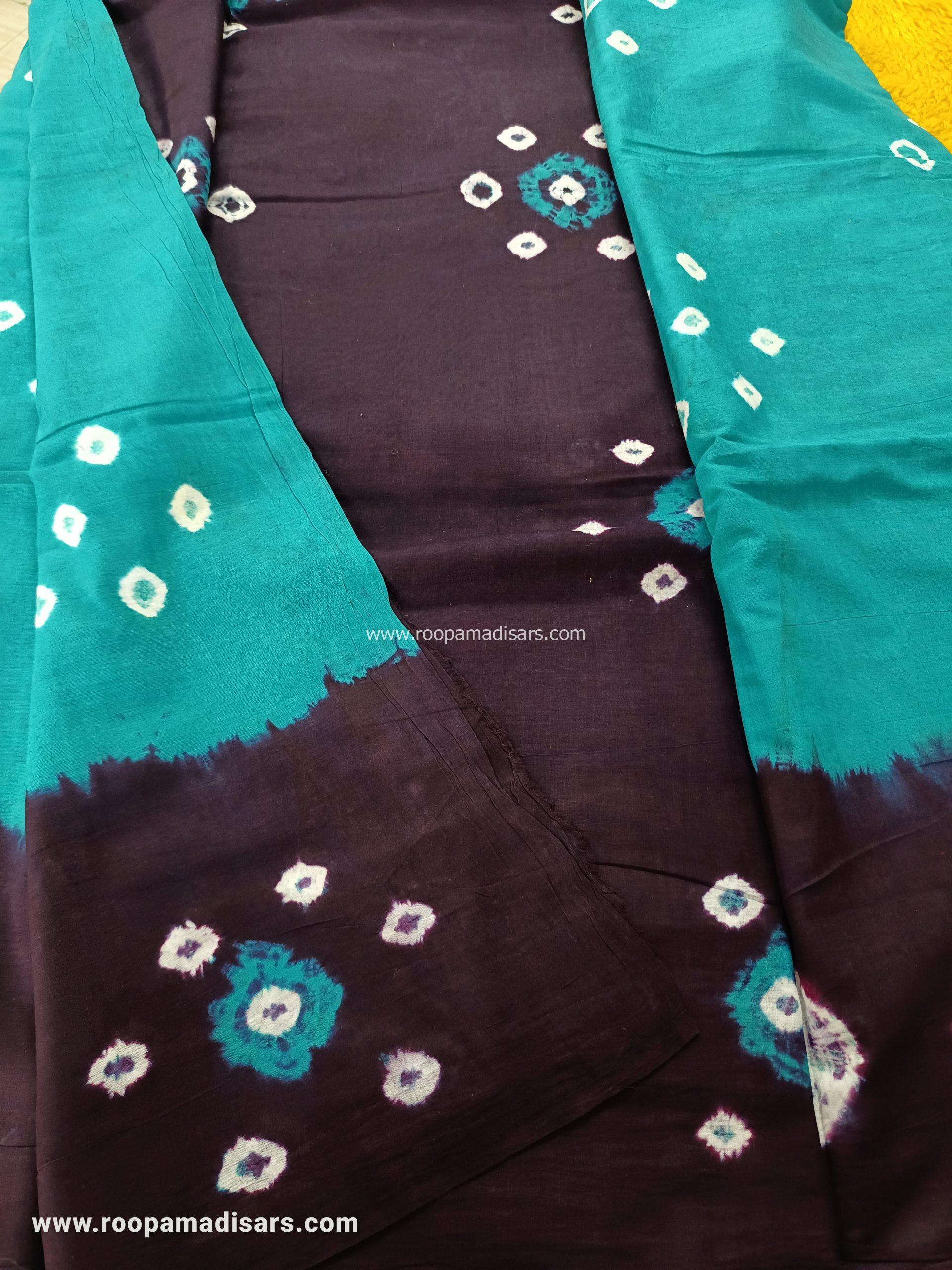 BATIK SAREES -10.5 YARDS ORIGINAL WAX PRINTED BATIK MADISAR SAREE WITHOUT BLOUSE PIECE - Image 2