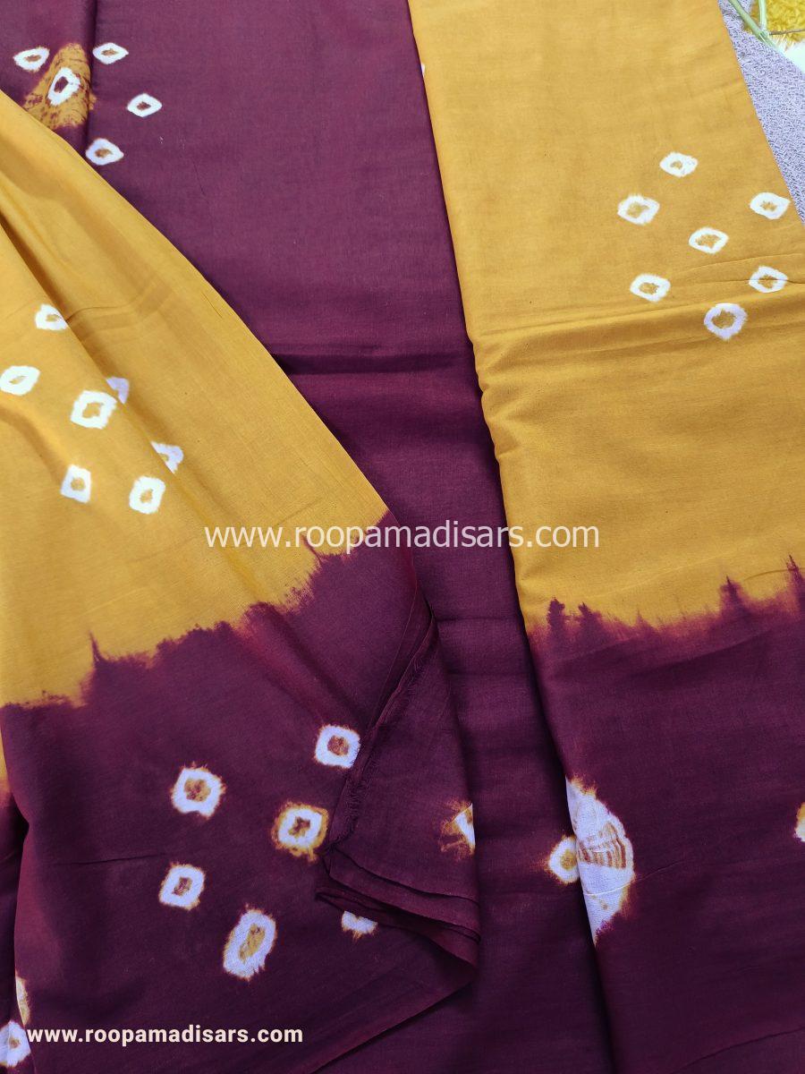 BATIK SAREES -10.5 YARDS ORIGINAL WAX PRINTED BATIK MADISAR SAREE WITHOUT BLOUSE PIECE - Image 2