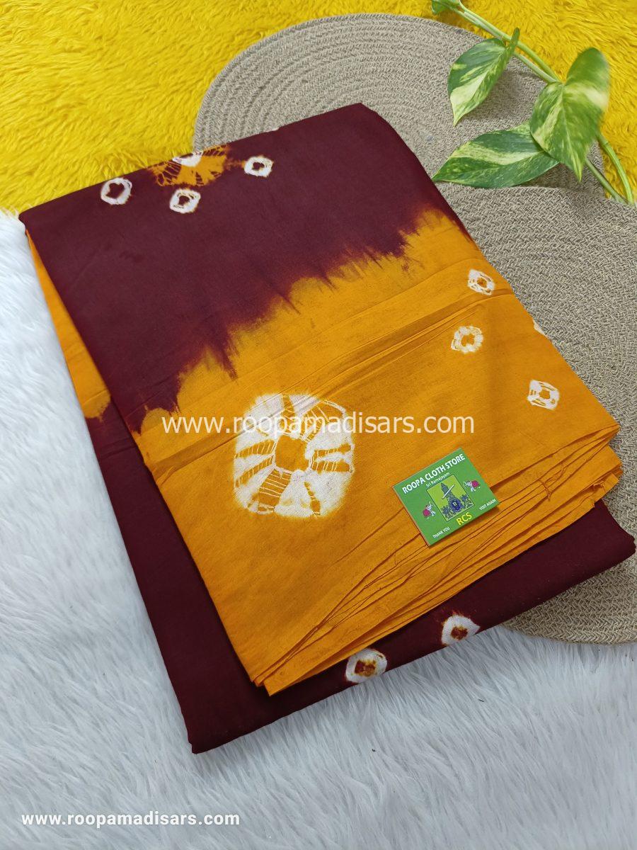 BATIK SAREES -10.5 YARDS ORIGINAL WAX PRINTED BATIK MADISAR SAREE WITHOUT BLOUSE PIECE