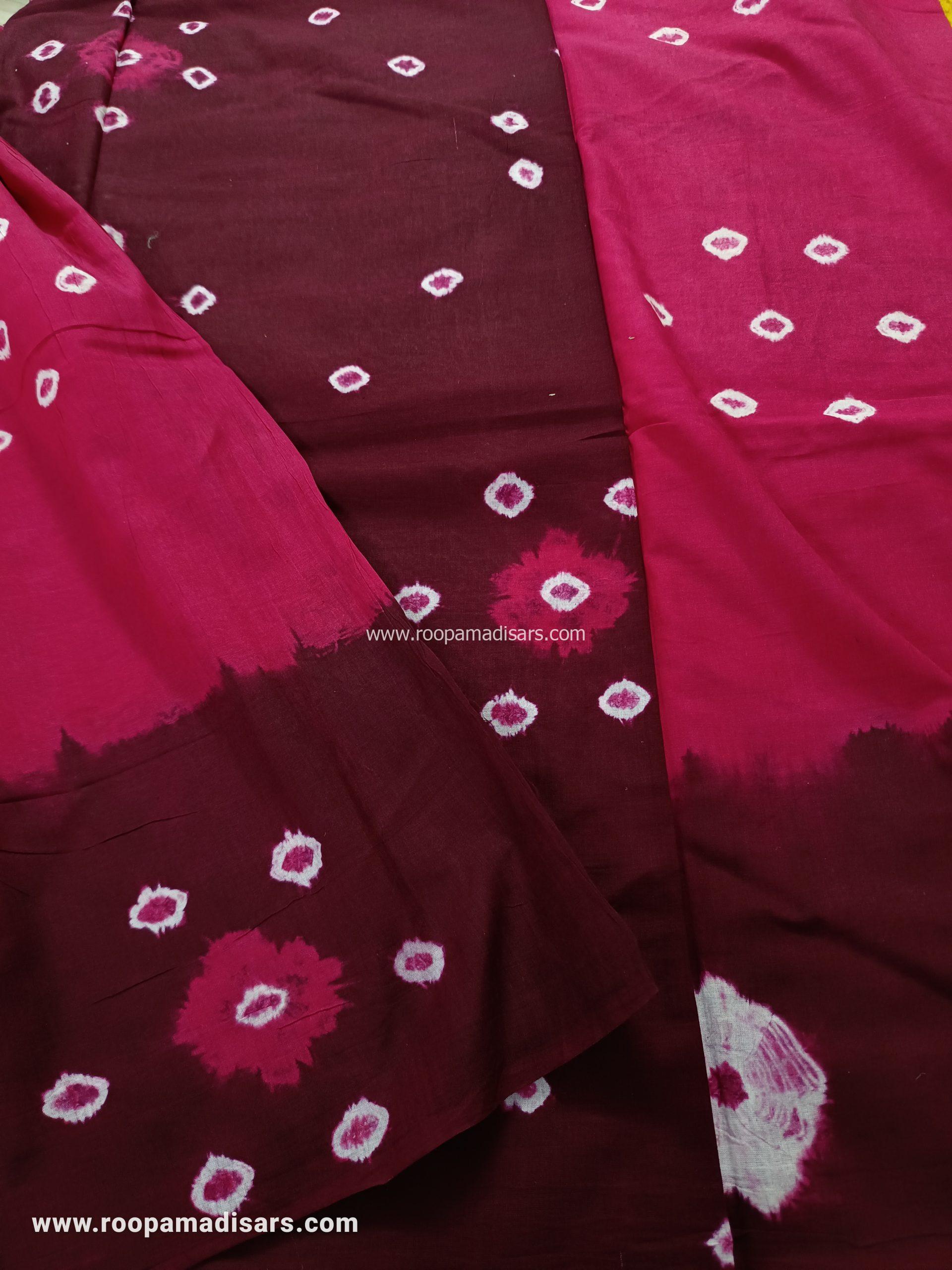 BATIK SAREES -10.5 YARDS ORIGINAL WAX PRINTED BATIK MADISAR SAREE WITHOUT BLOUSE PIECE - Image 2