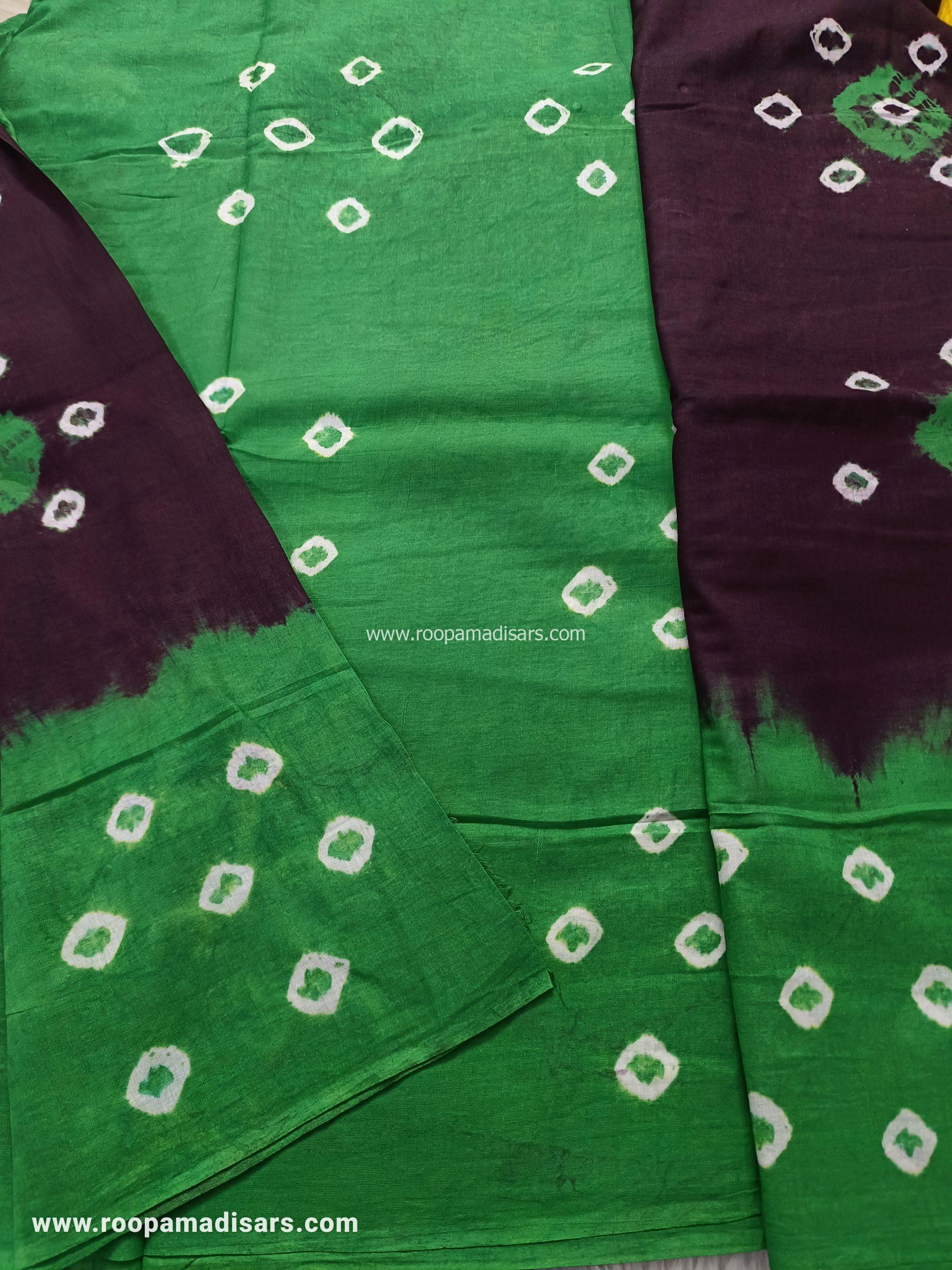 BATIK SAREES -10.5 YARDS ORIGINAL WAX PRINTED BATIK MADISAR SAREE WITHOUT BLOUSE PIECE - Image 2