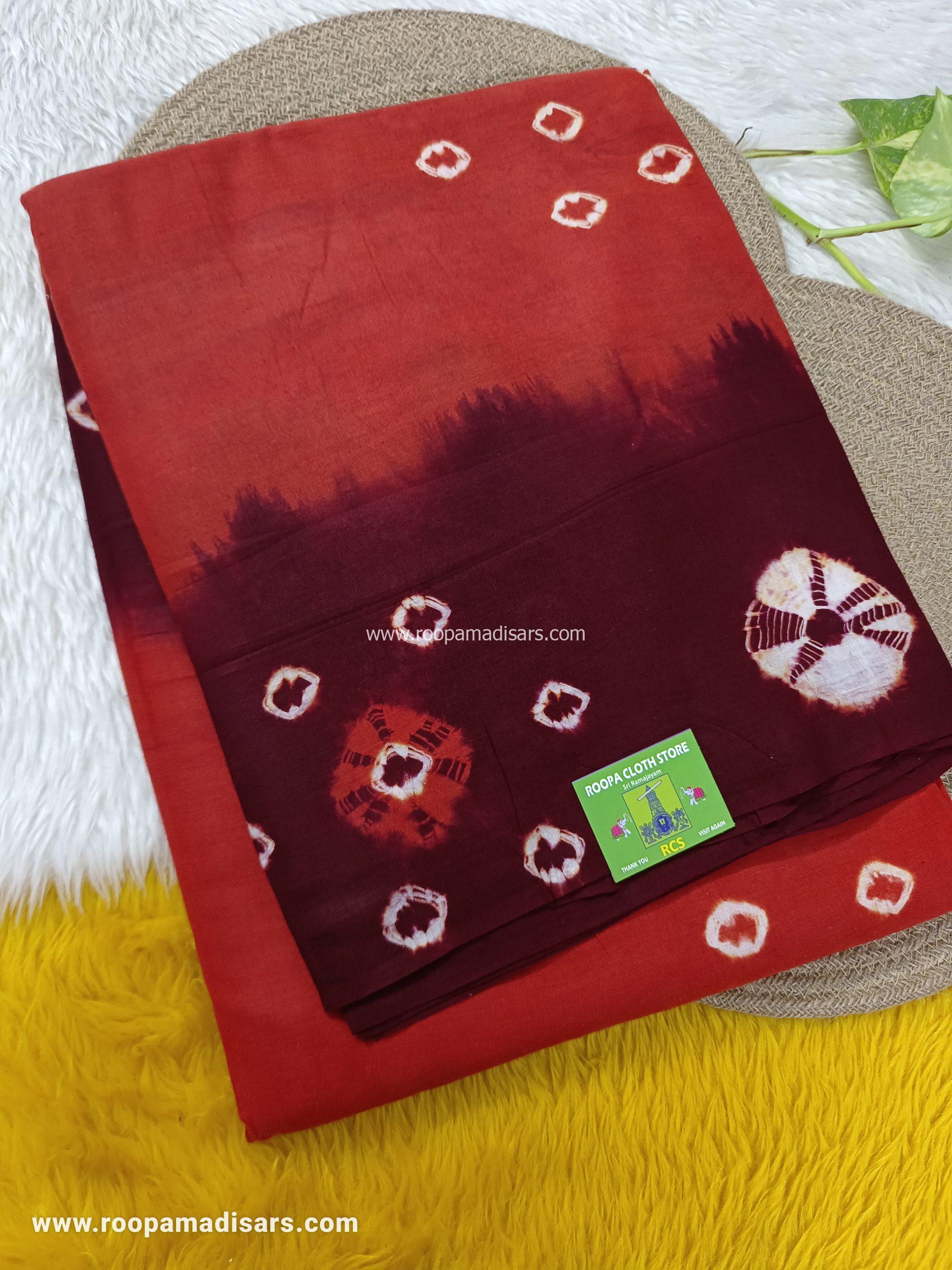 BATIK SAREES -10.5 YARDS ORIGINAL WAX PRINTED BATIK MADISAR SAREE WITHOUT BLOUSE PIECE