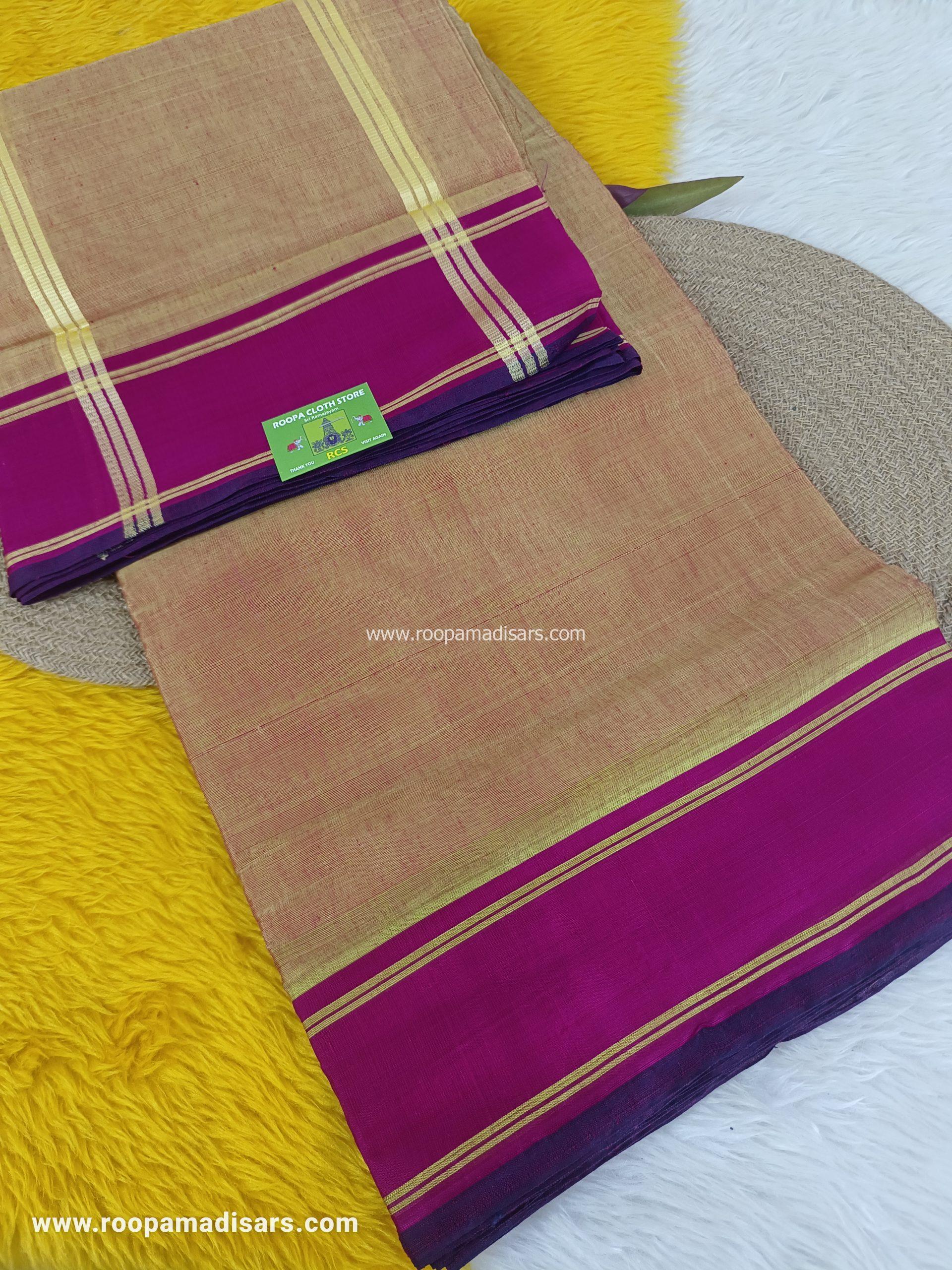 DEVENDRA SAREES -11 YARDS ORIGINAL DEVENDRA MADISAR SAREE WITHOUT BLOUSE PIECE - Image 2