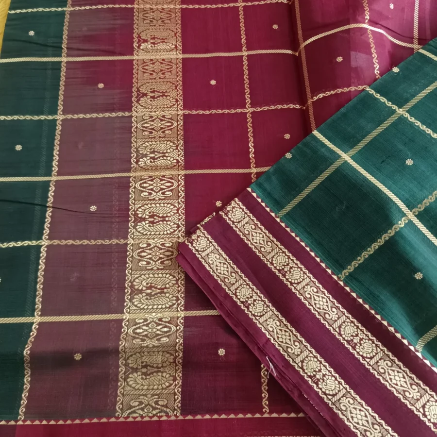 DEVENDRA SAREES -10.5 YARDS ORIGINAL DEVENDRA MADISAR SAREE WITHOUT BLOUSE PIECE - Image 2