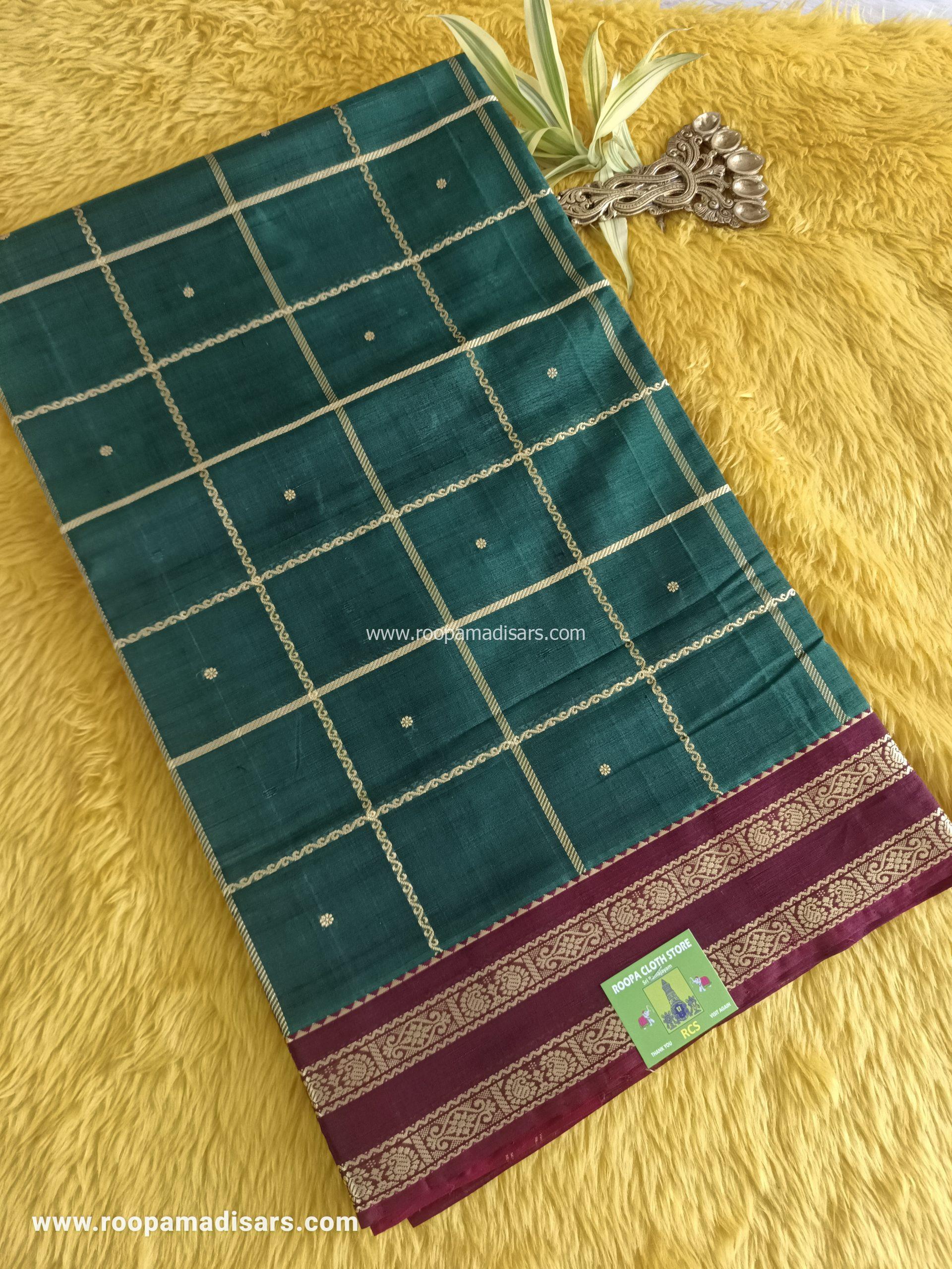 DEVENDRA SAREES -10.5 YARDS ORIGINAL DEVENDRA MADISAR SAREE WITHOUT BLOUSE PIECE - Image 3