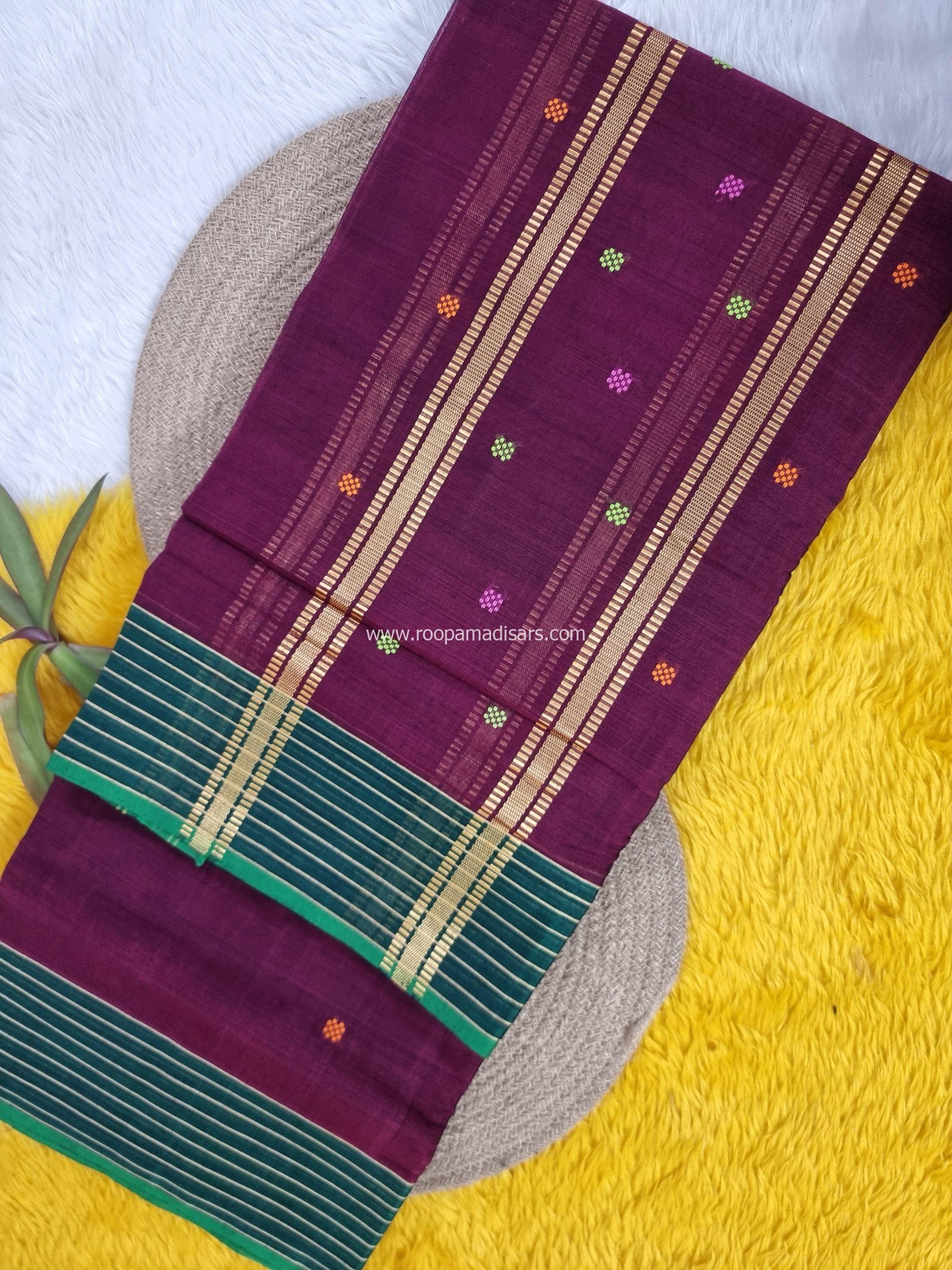 DEVENDRA SAREES -10 YARDS ORIGINAL DEVENDRA MADISAR SAREE WITHOUT BLOUSE PIECE - Image 2