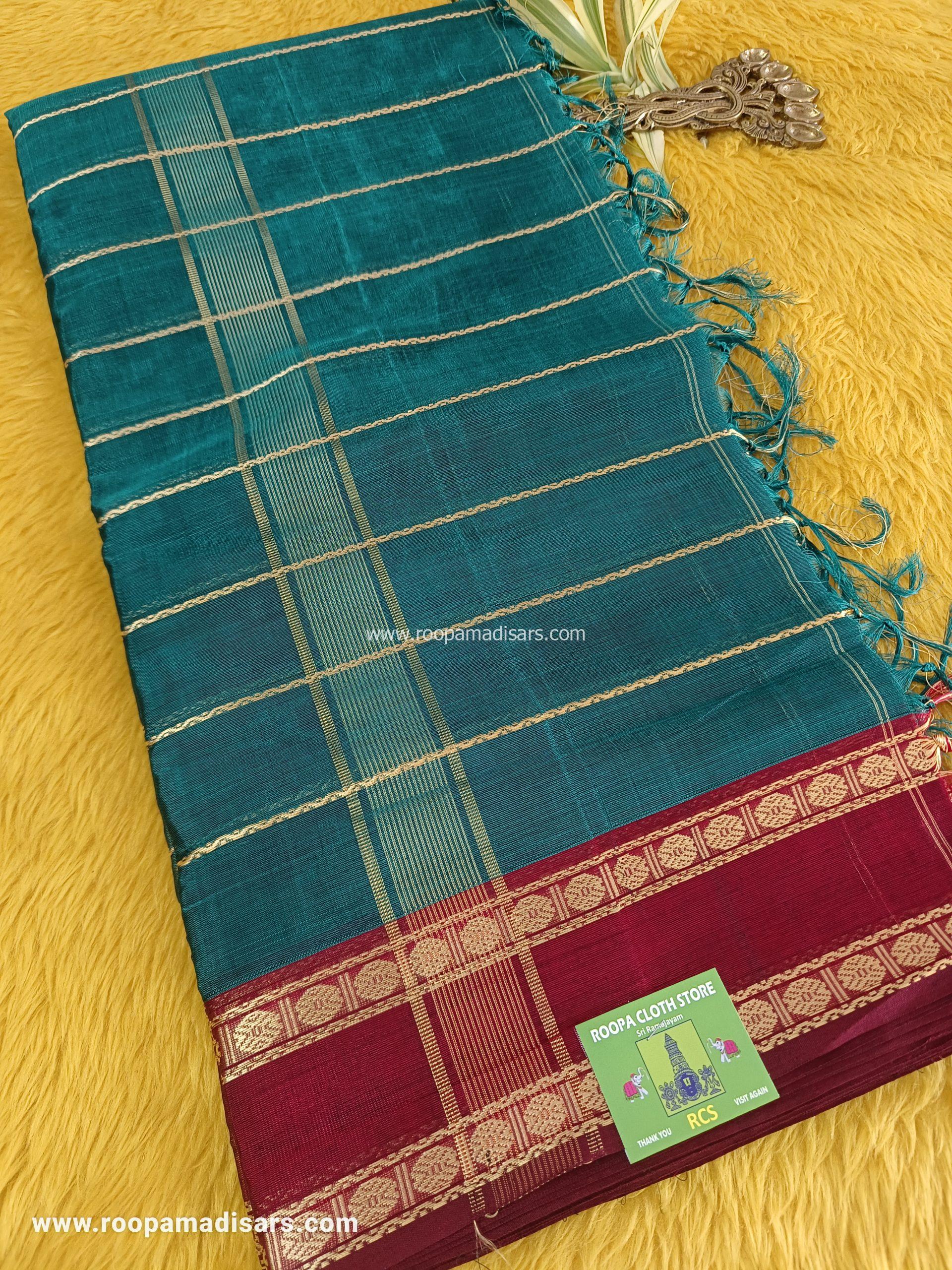 DEVENDRA SAREES -10 YARDS ORIGINAL DEVENDRA MADISAR SAREE WITHOUT BLOUSE PIECE - Image 2