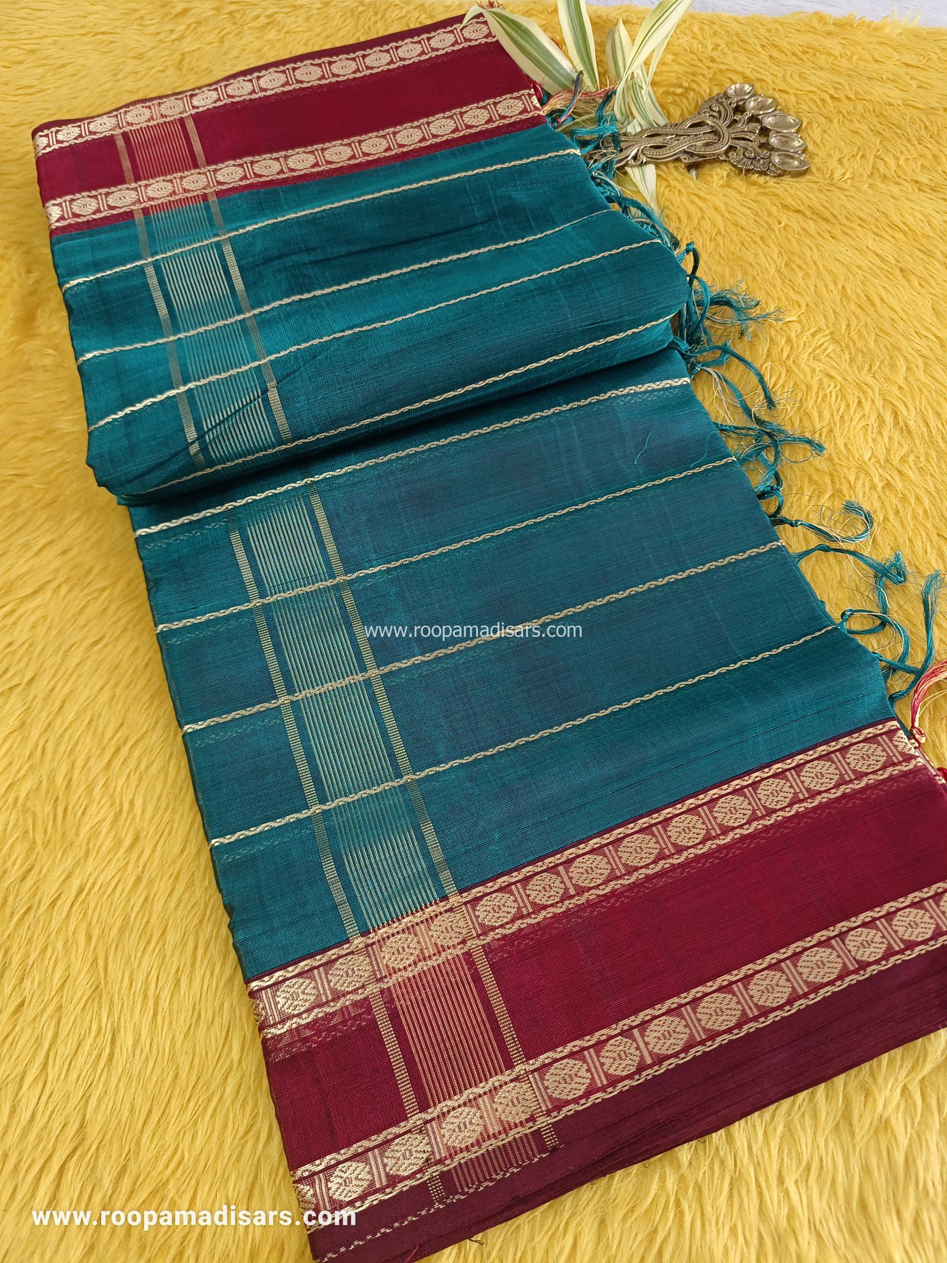 DEVENDRA SAREES -10 YARDS ORIGINAL DEVENDRA MADISAR SAREE WITHOUT BLOUSE PIECE