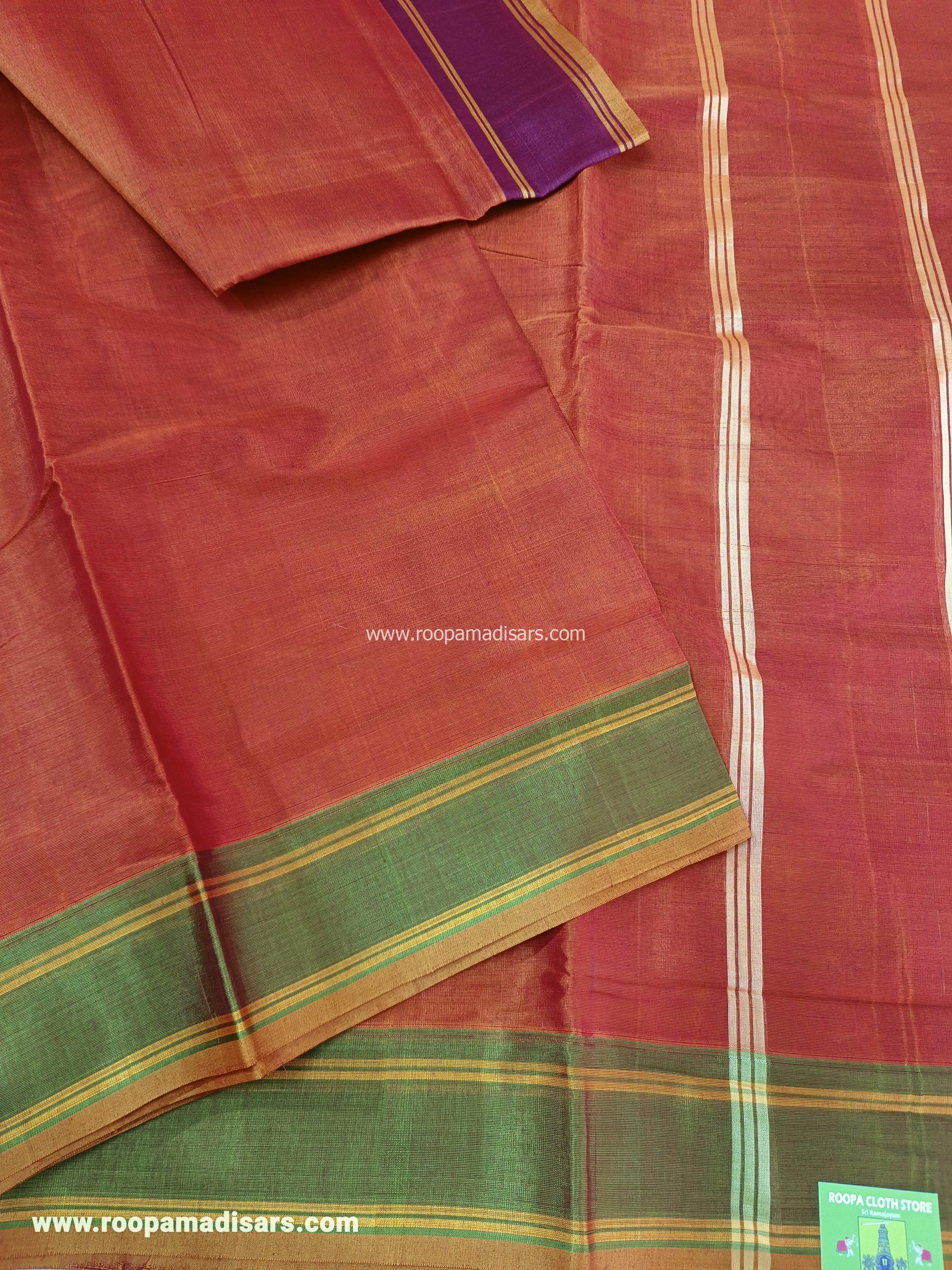 DEVENDRA SAREES -10 YARDS ORIGINAL DEVENDRA MADISAR SAREE WITHOUT BLOUSE PIECE - Image 2