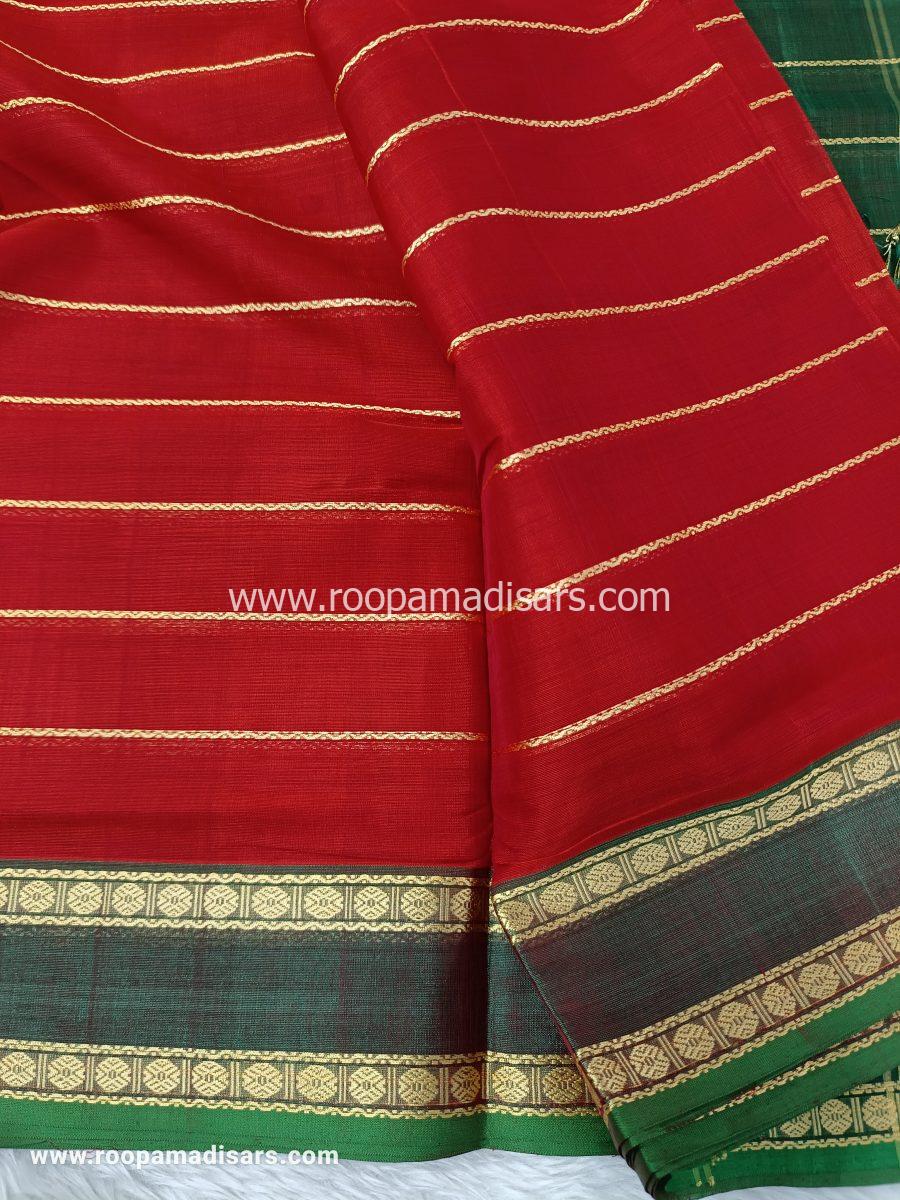 DEVENDRA SAREES -10 YARDS ORIGINAL DEVENDRA MADISAR SAREE WITHOUT BLOUSE PIECE - Image 3