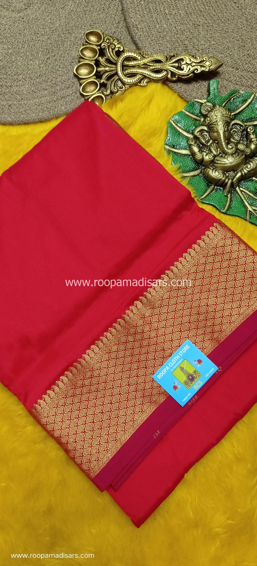 SALEM SILK MADISARS -10YARDS SALEM SILK MADISAR KORVAI BORDER WITHOUT BLOUSE PIECE