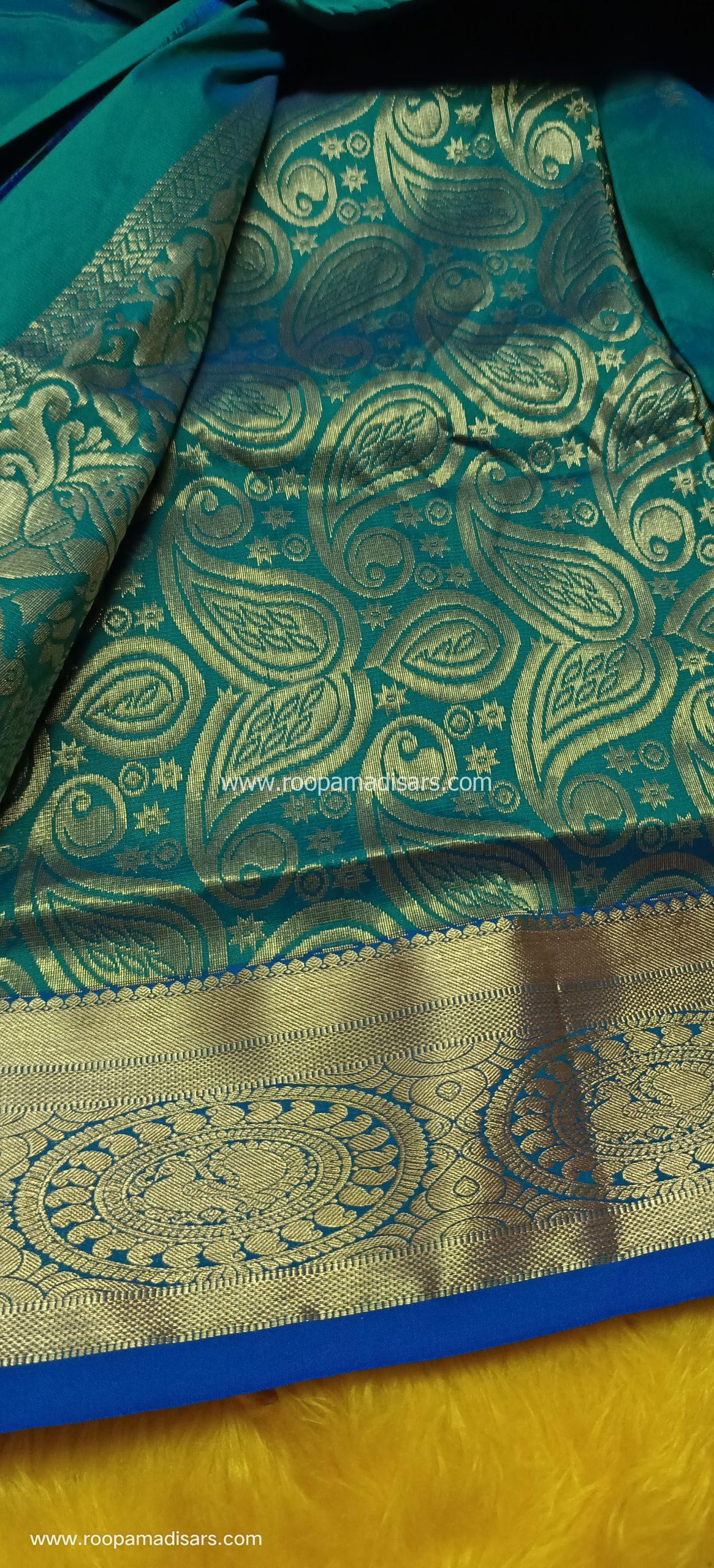 SALEM SILK MADISARS -10YARDS SALEM SILK MADISAR KORVAI BORDER WITHOUT BLOUSE PIECE - Image 2