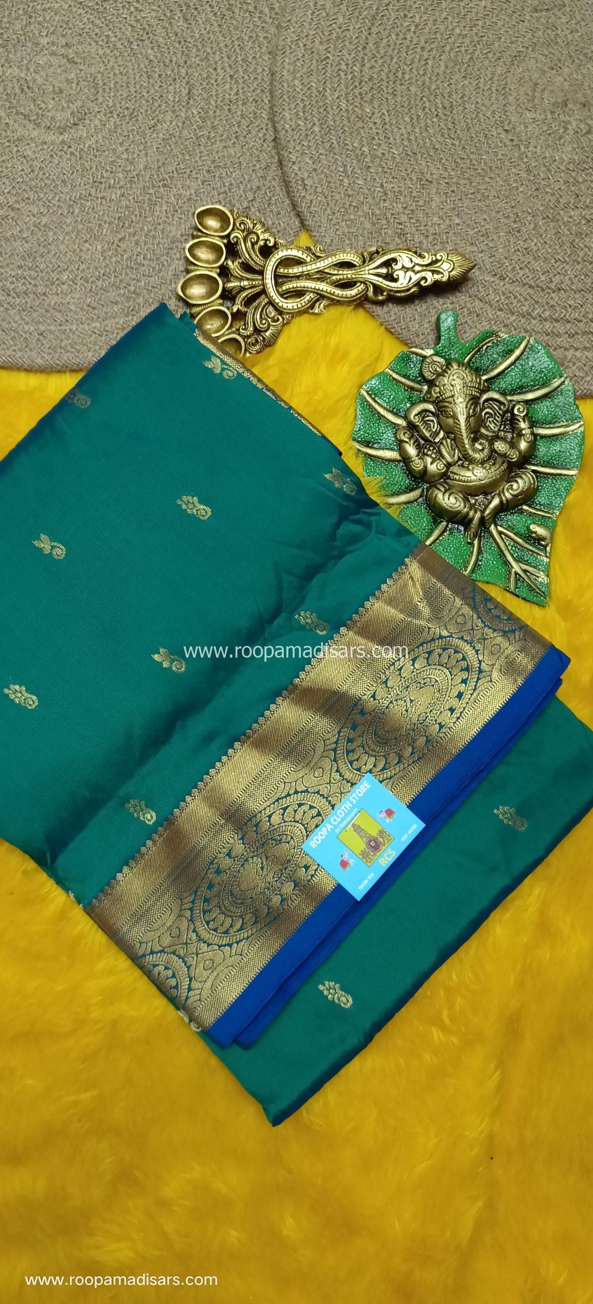 SALEM SILK MADISARS -10YARDS SALEM SILK MADISAR KORVAI BORDER WITHOUT BLOUSE PIECE
