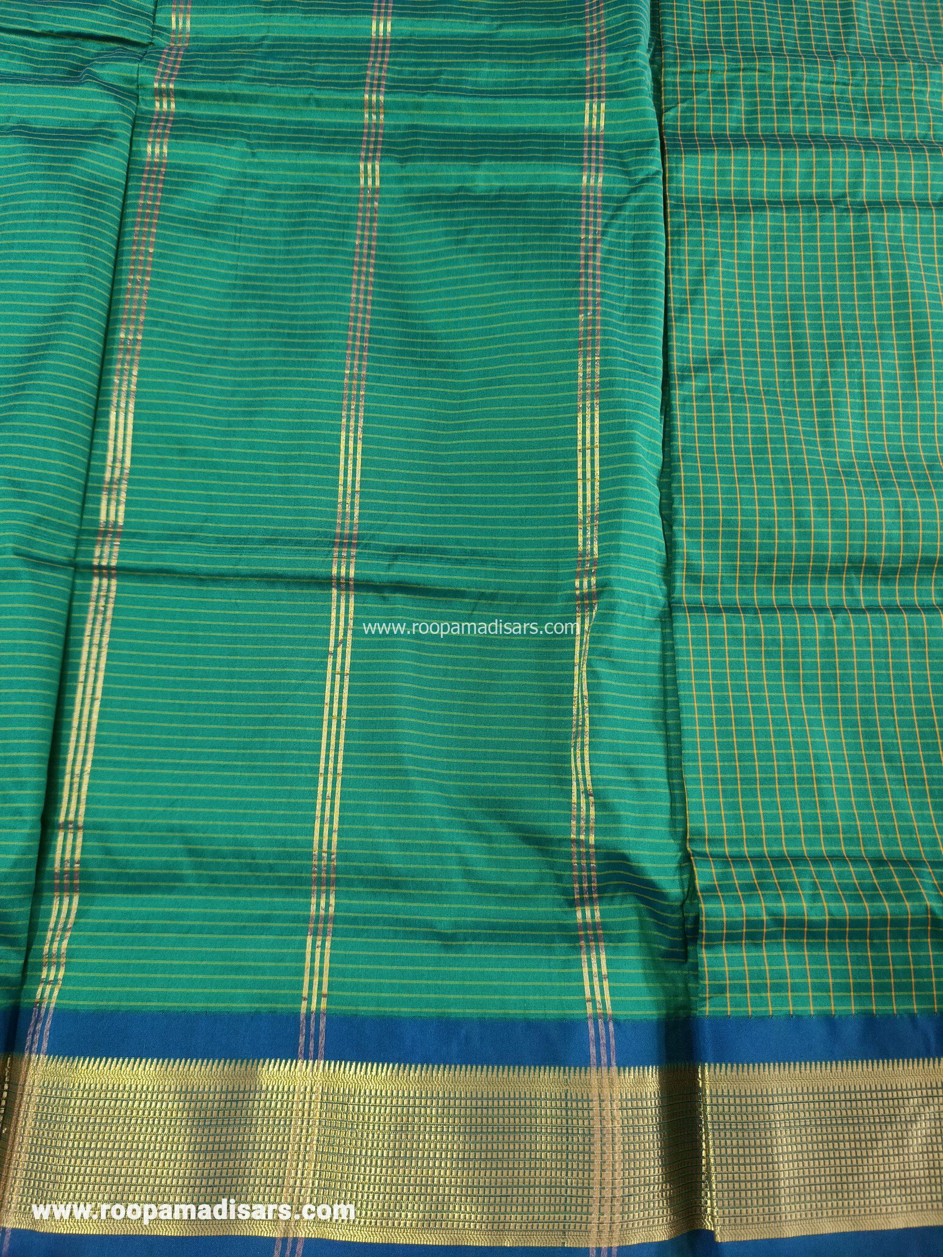 SALEM SILK MADISARS -10YARDS SALEM SILK MADISAR KORVAI BORDER WITHOUT BLOUSE PIECE - Image 2