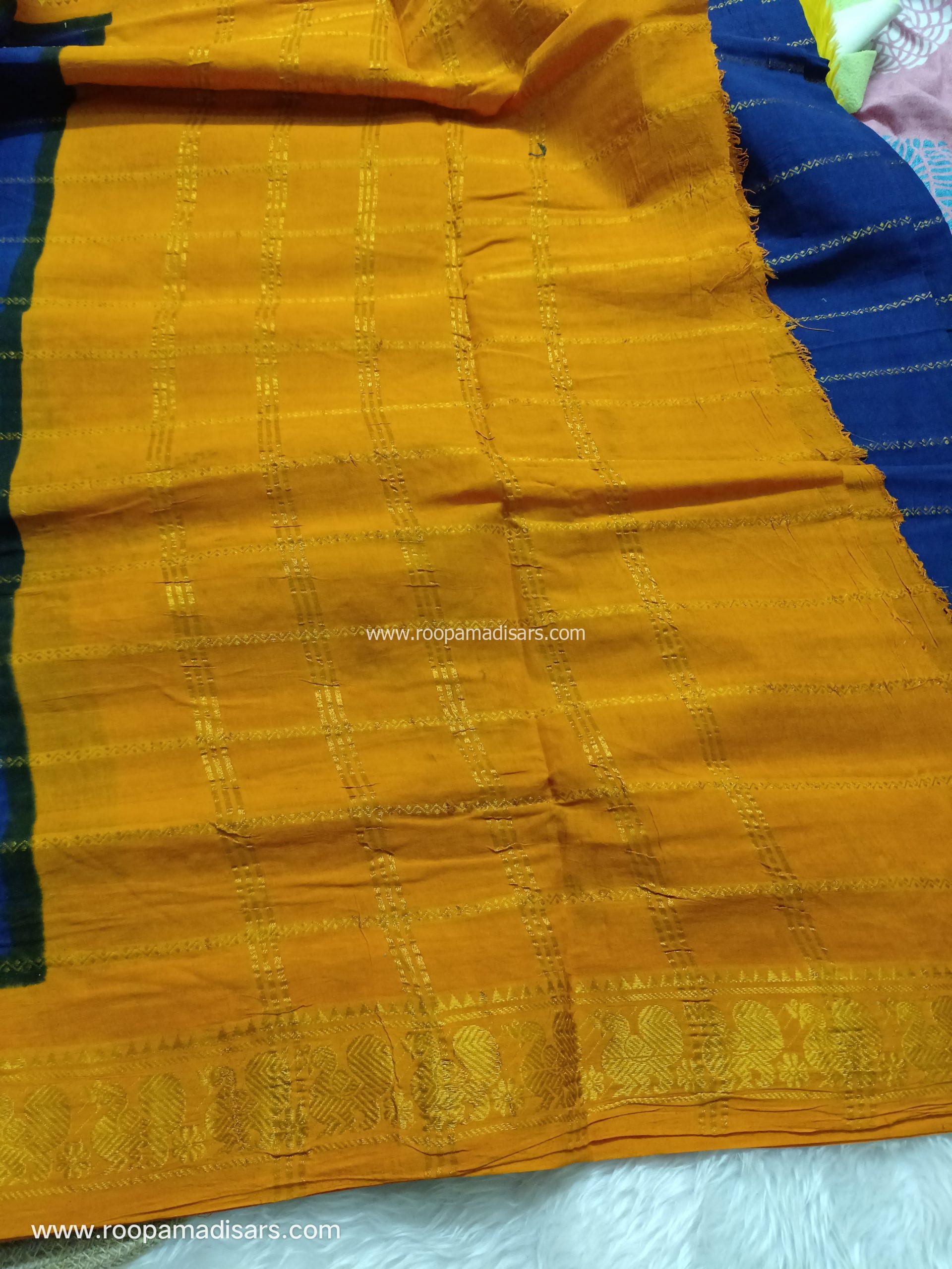 SUNGUDI SAREES -10.5YARDS MADISAR SAREE WITHOUT BLOUSE PIECE - Image 2
