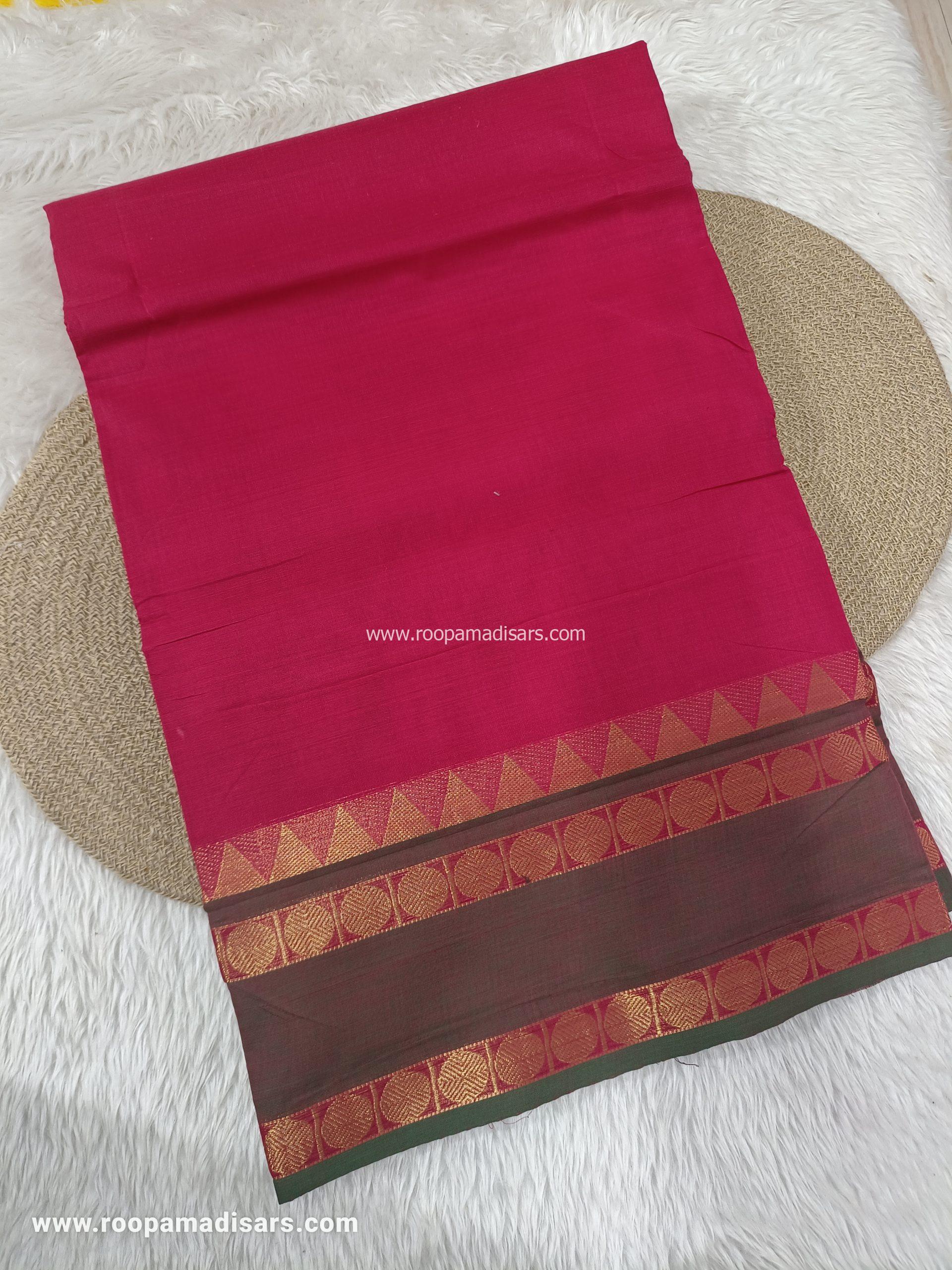 MADURAI COTTON SAREES -10YARDS COTTON MADISAR SAREE WITHOUT BLOUSE PIECE