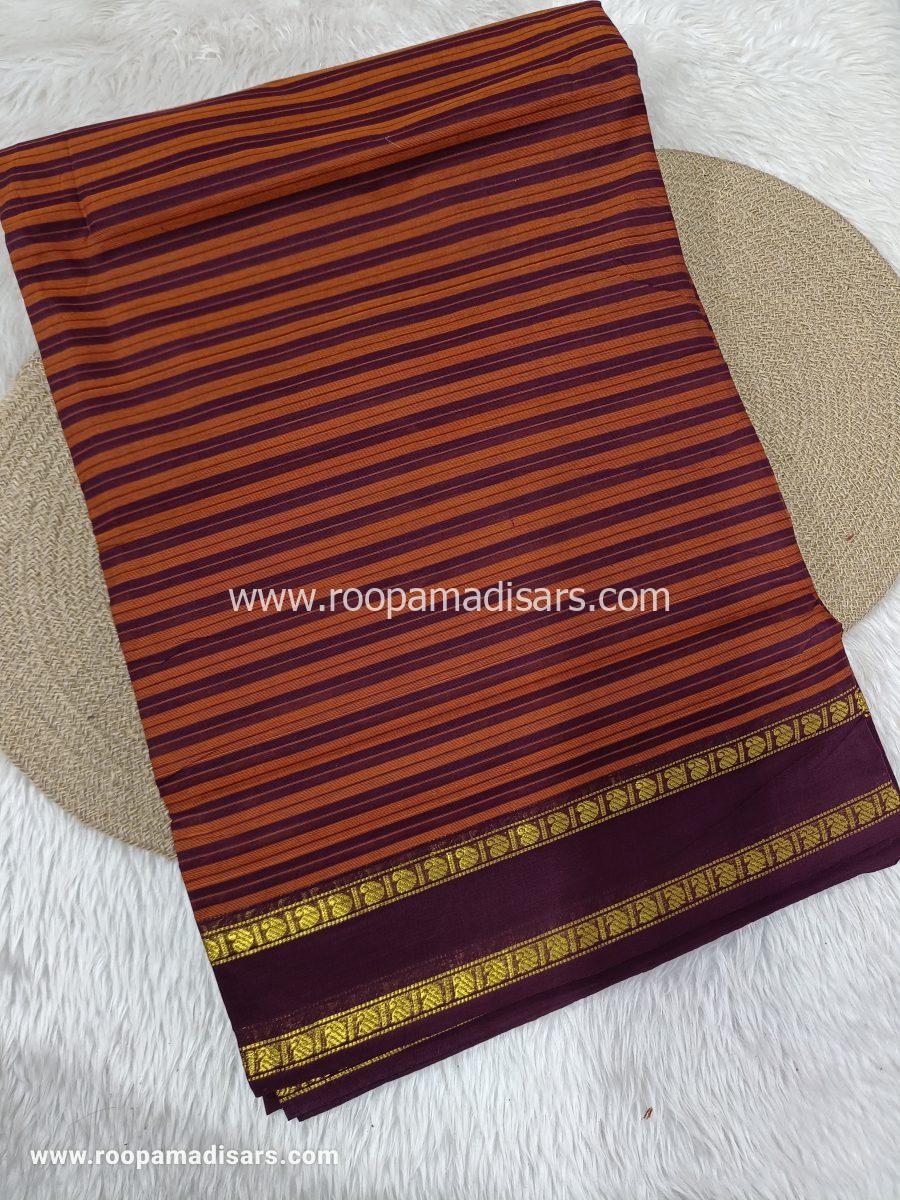MADURAI COTTON SAREES -10YARDS COTTON MADISAR SAREE WITHOUT BLOUSE PIECE