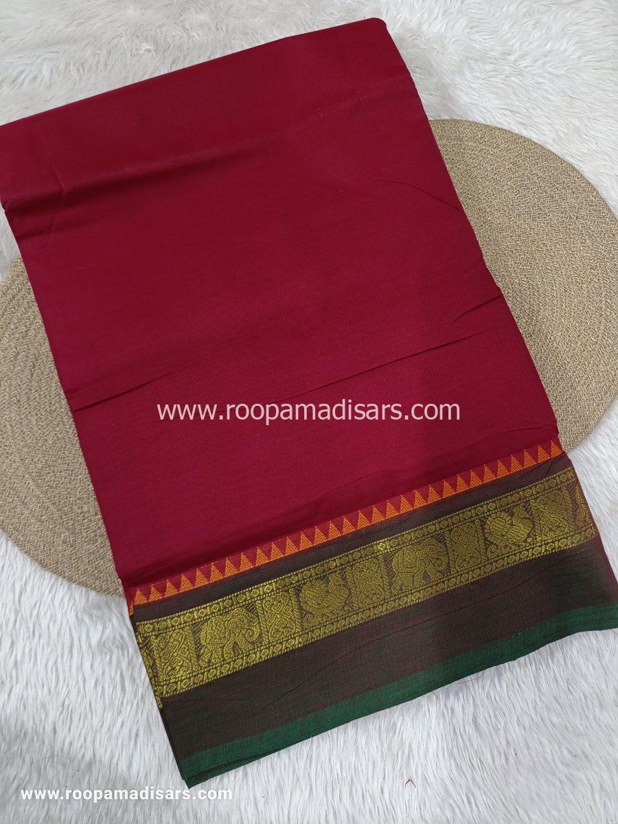 MADURAI COTTON SAREES -10YARDS COTTON MADISAR SAREE WITHOUT BLOUSE PIECE